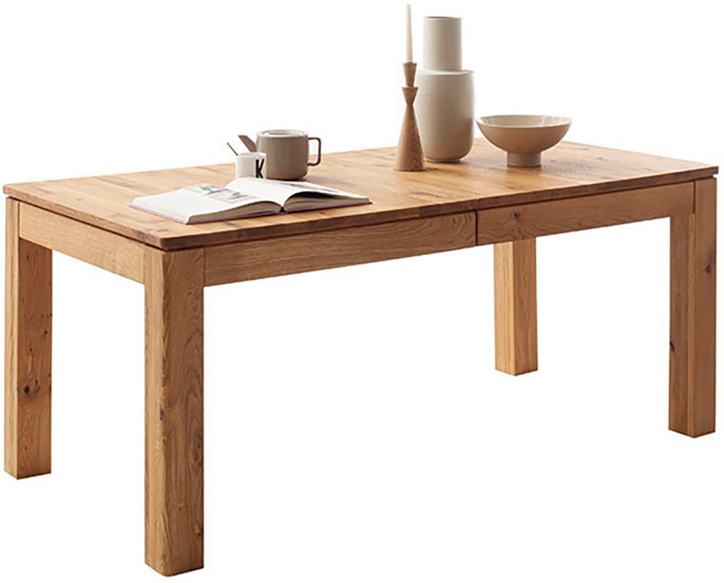 MCA furniture Esstisch »ETNA 4-Fuß Tisch«, (Einzelstück), Massivholz,durchgehende Lamelle,Stollenfuß 10x10cm,Tischplatte 2,5cm