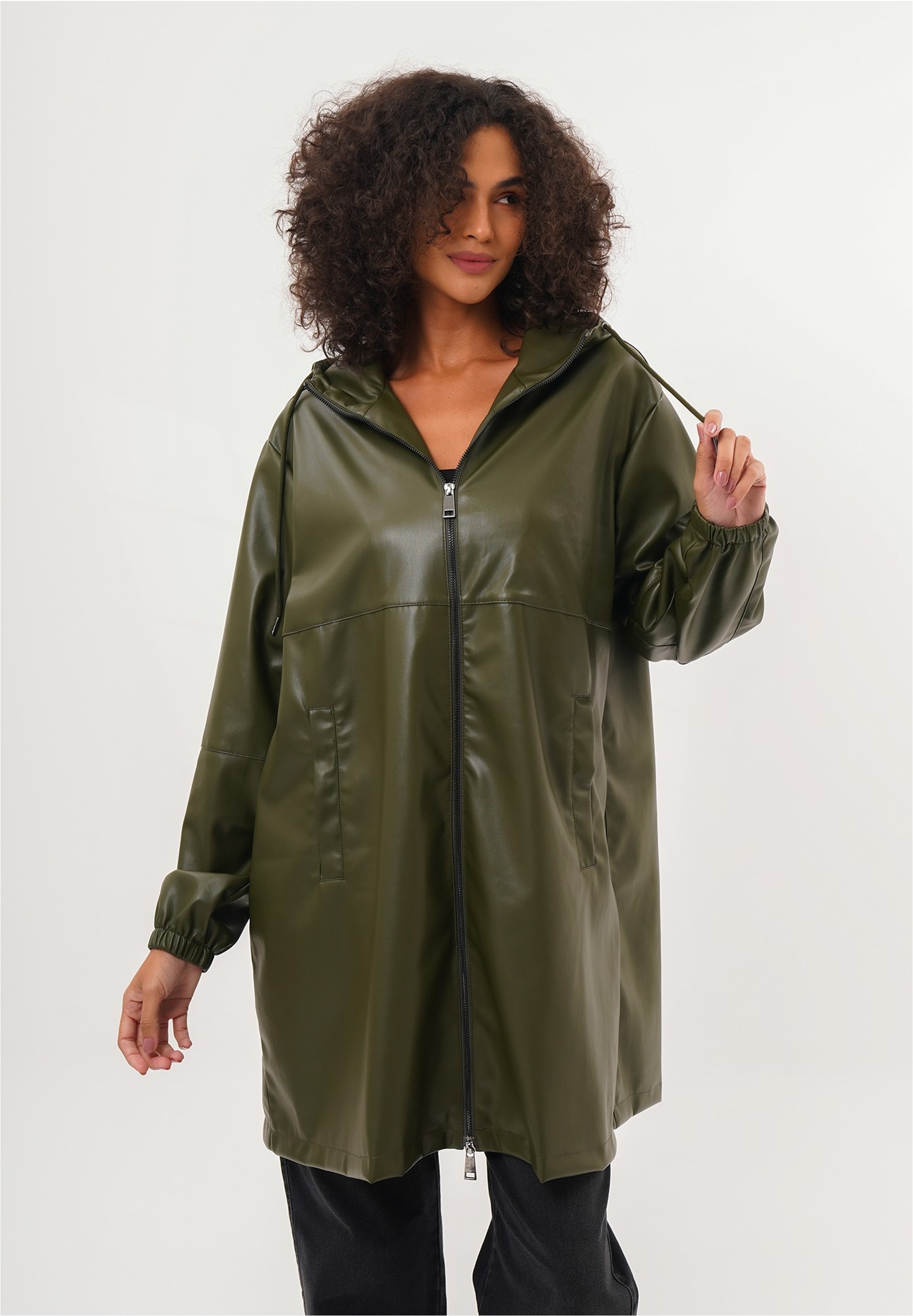 freshlions Outdoorjacke "Gillian" 1 Stk. tlg. aus stylishem Kunstleder