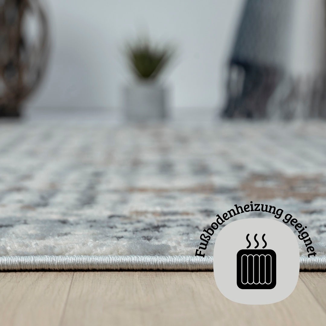 OTTO home Teppich »Kaylan, LAGERRÄUMUNG!« rechteckig 8 mm Höhe Kurzflor, modernes Design, pflegeleicht, Wohnzimmer