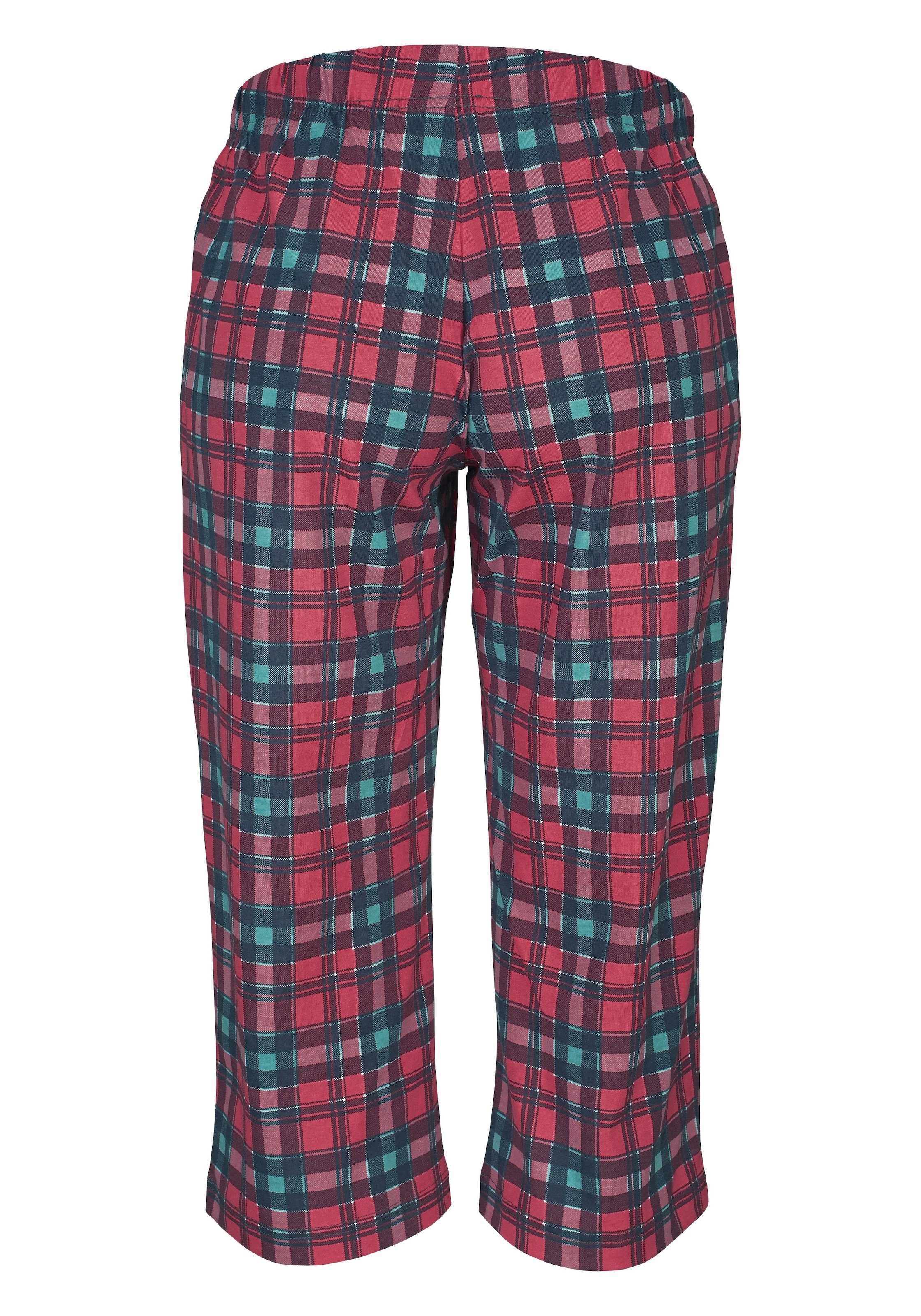 H.I.S Capri-Pyjama (2 tlg. 1 karierter Shirt Basic- Hose Stück) und passendem mit