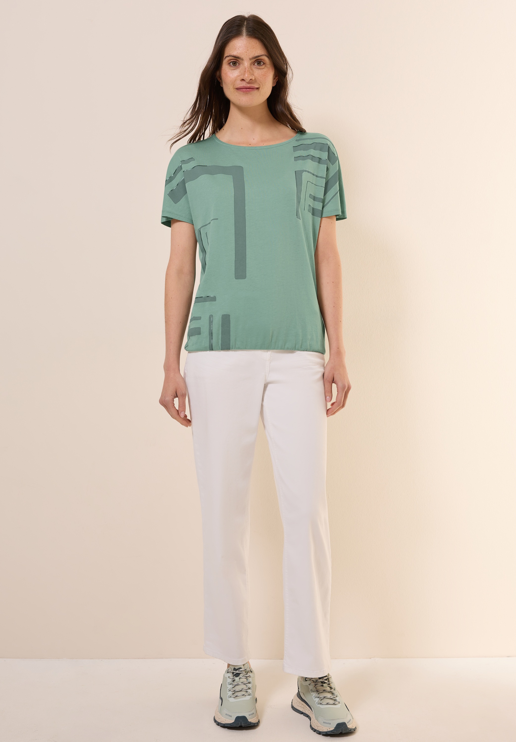 Cecil T-Shirt, mit U-Boot-Ausschnitt