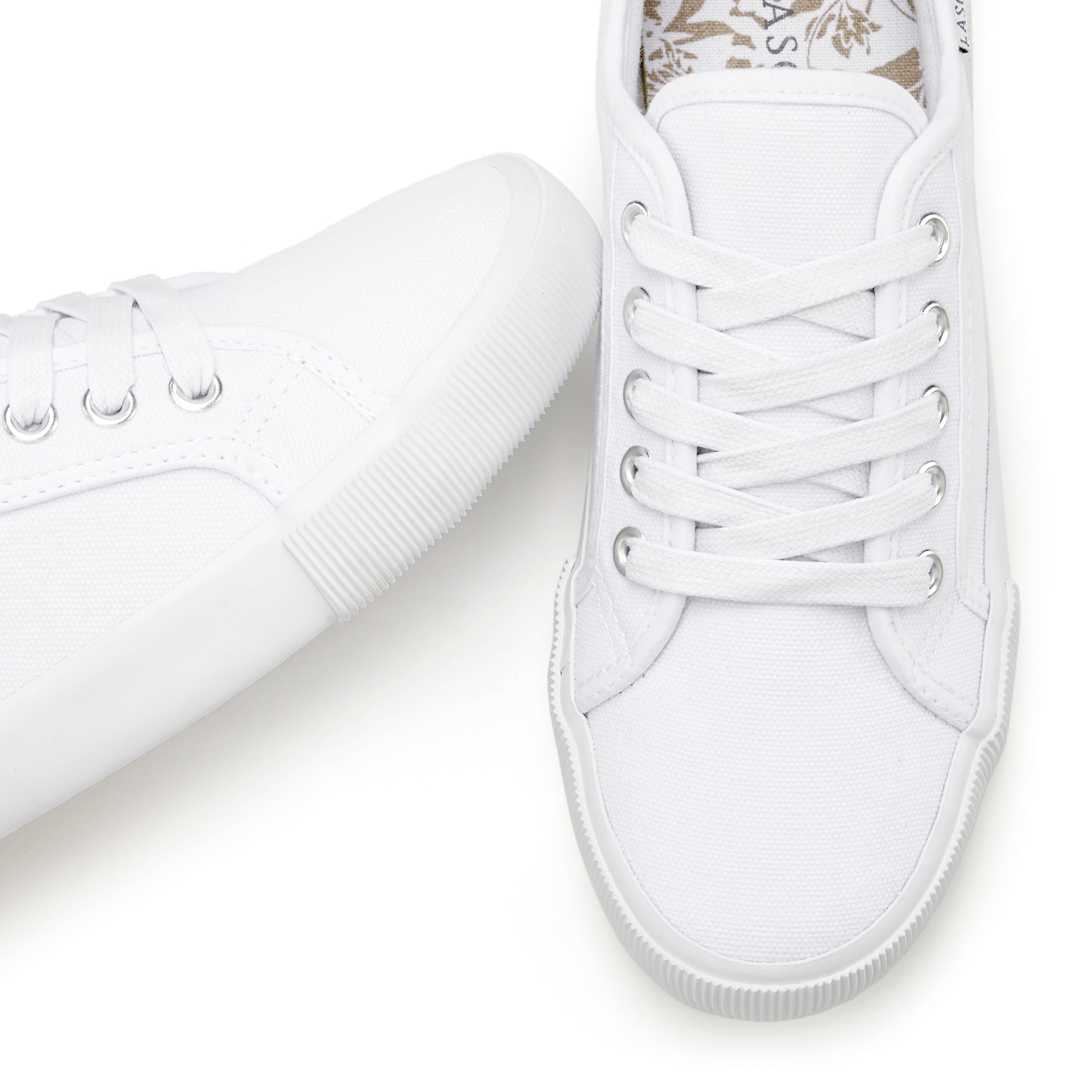 LASCANA Women's Canvas Sneaker White 38 3