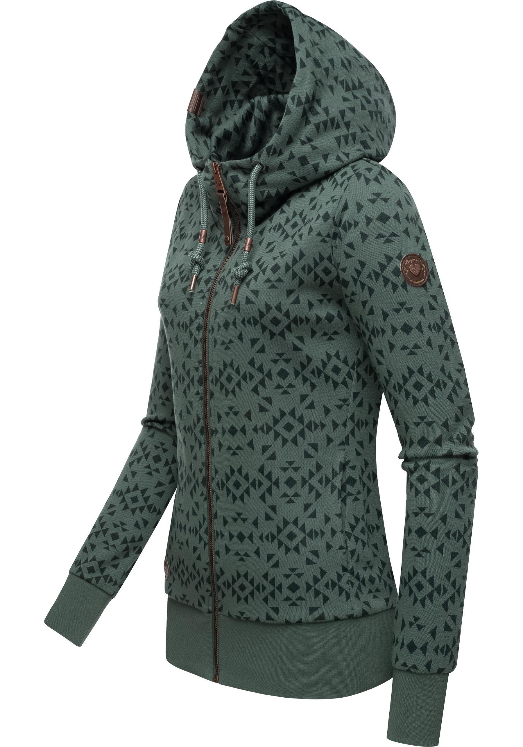 Ragwear Sweatjacke »Cinda Zip«, Cooler Damen Zip-Hoodie mit Kapuze und Print