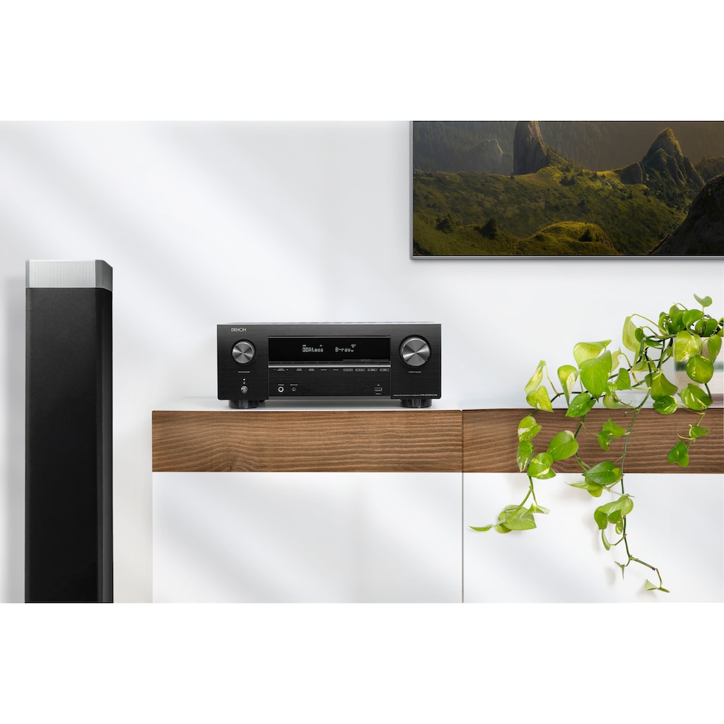 Denon AV-Receiver »AVRX2700 - 7.2-Kanal 8K«, 7, (LAN (Ethernet)-WLAN-Bluetooth FM-Tuner-USB-Mediaplayer-Video Upscaling-Sprachsteuerung)