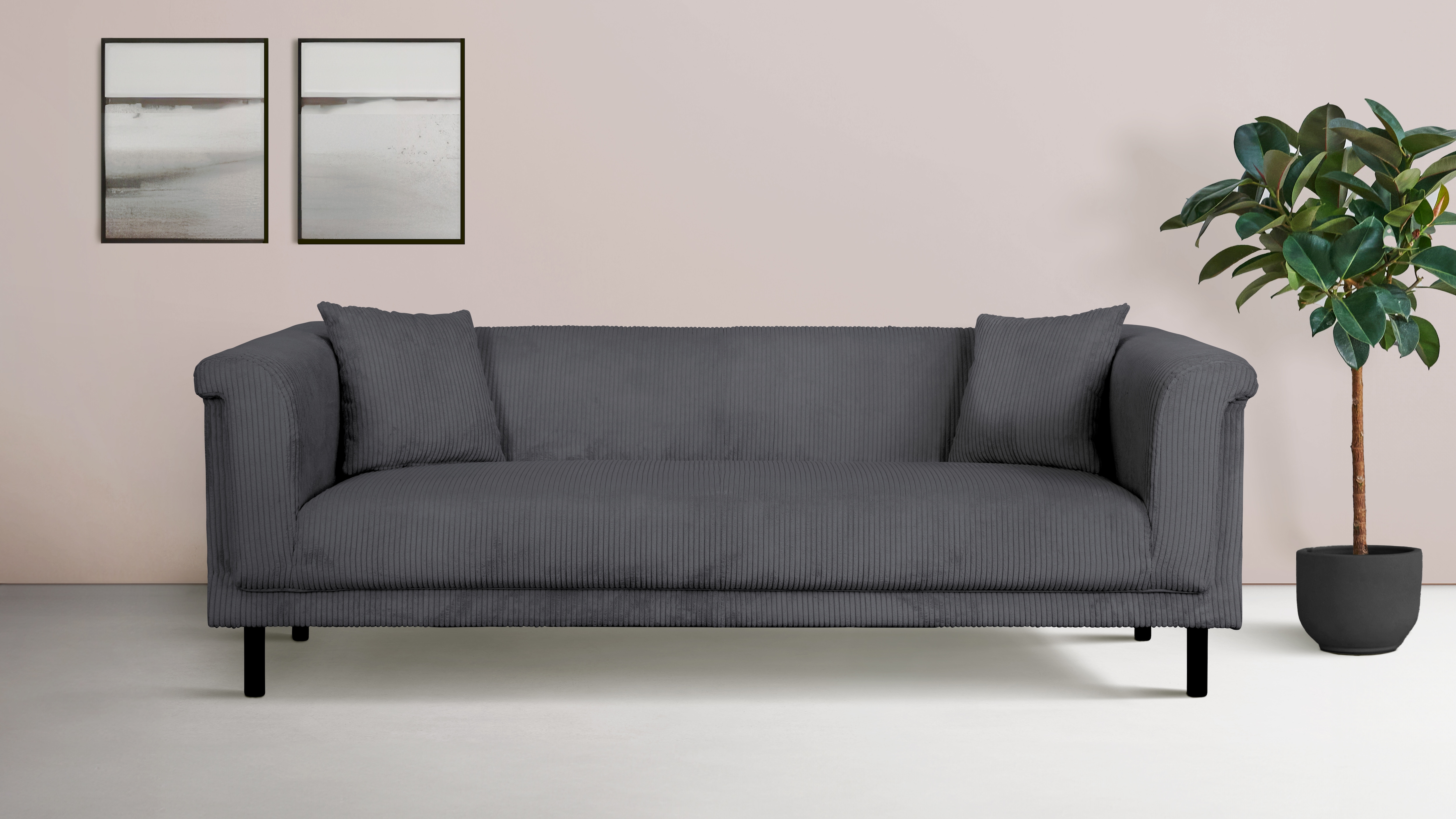 Home affaire 2-Sitzer "AGNIA B/T/H: 180/85/71 cm" incl. Zierkissen, auch in Cord und Bouclé