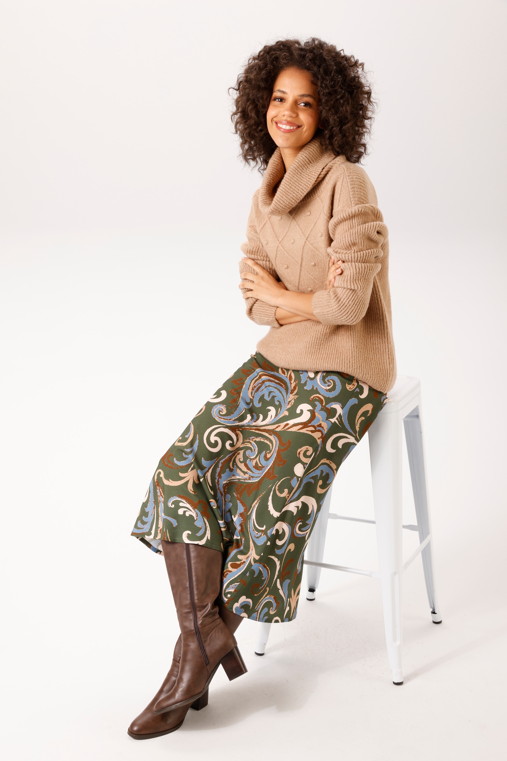 Aniston CASUAL Strickpullover im interessanten Muster-Mix - NEUE KOLLEKTION