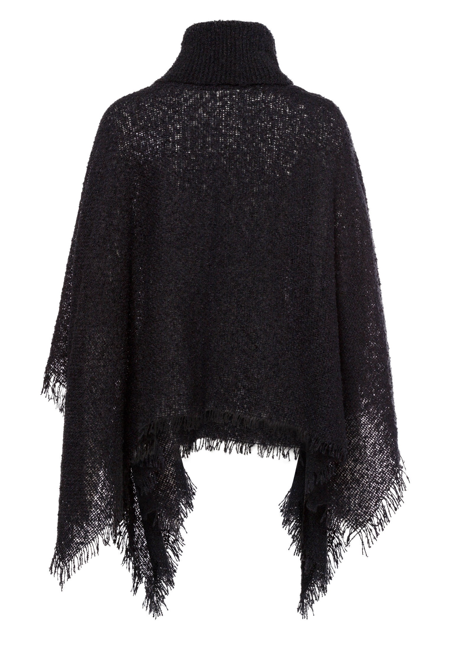 Zero 2-in-1-Strickjacke »zero Poncho mit Fransen«, Fransen