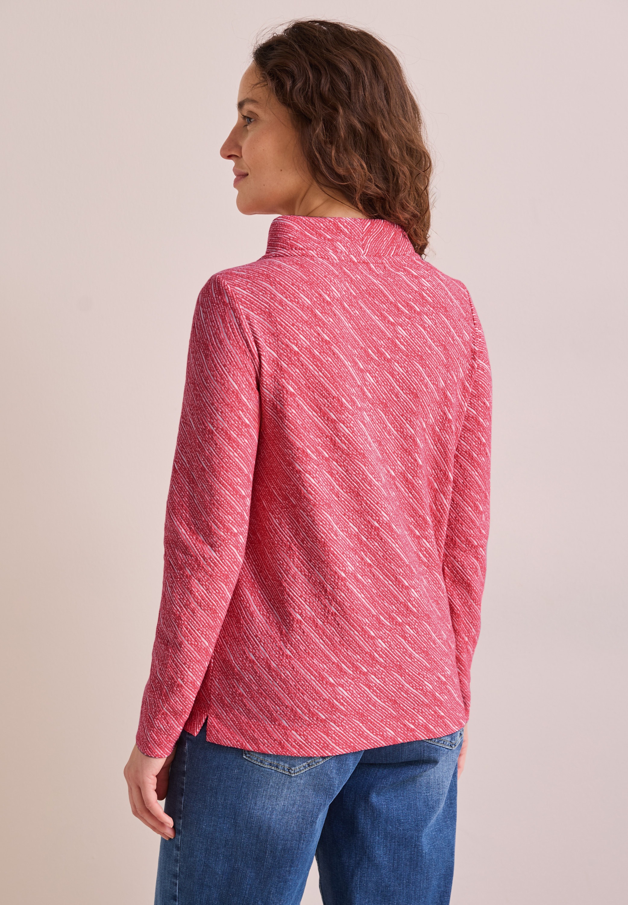 Cecil Langarmshirt, aus elastischem Materialmix