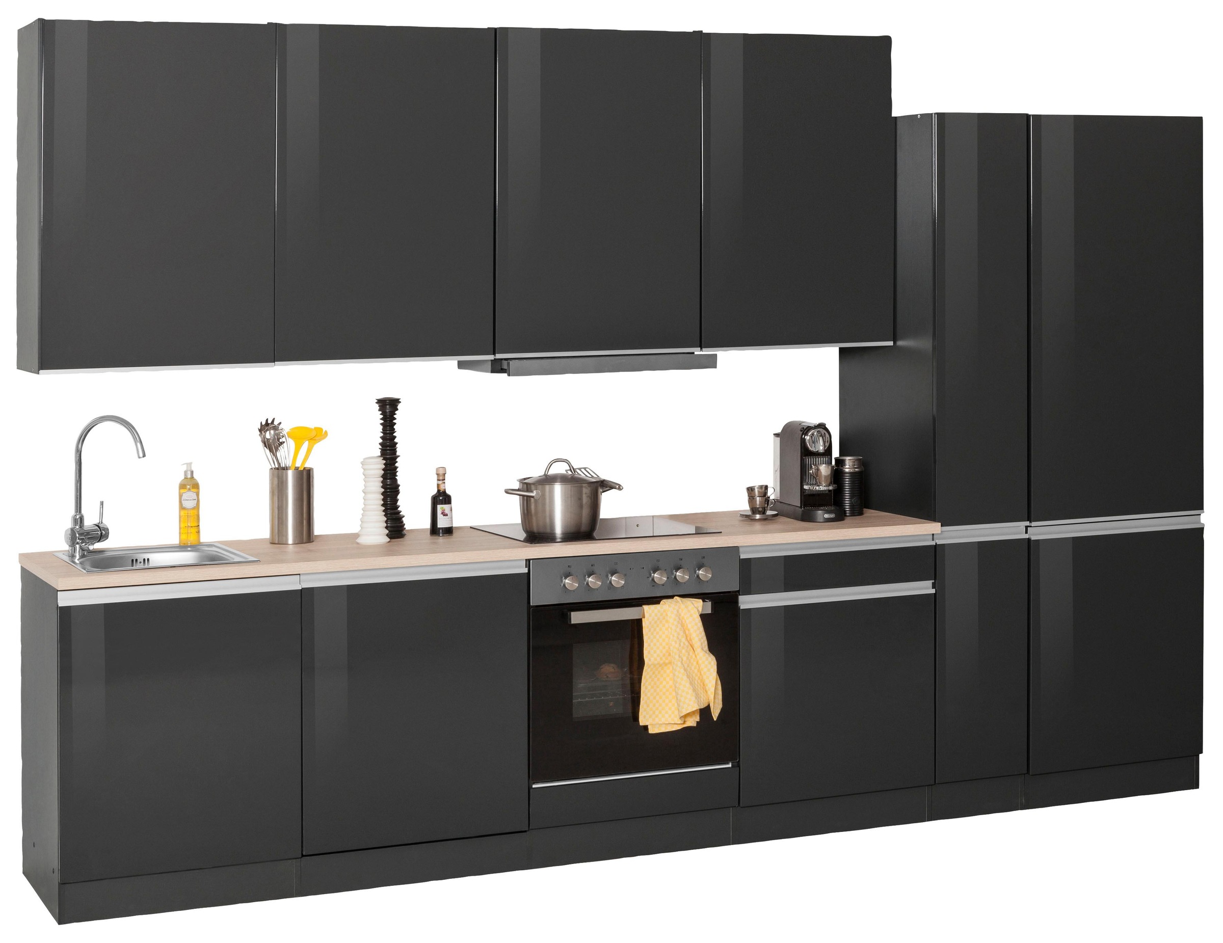 KOCHSTATION Küchenzeile »KS-Ohio«, mit E-Geräten, Breite 330 cm