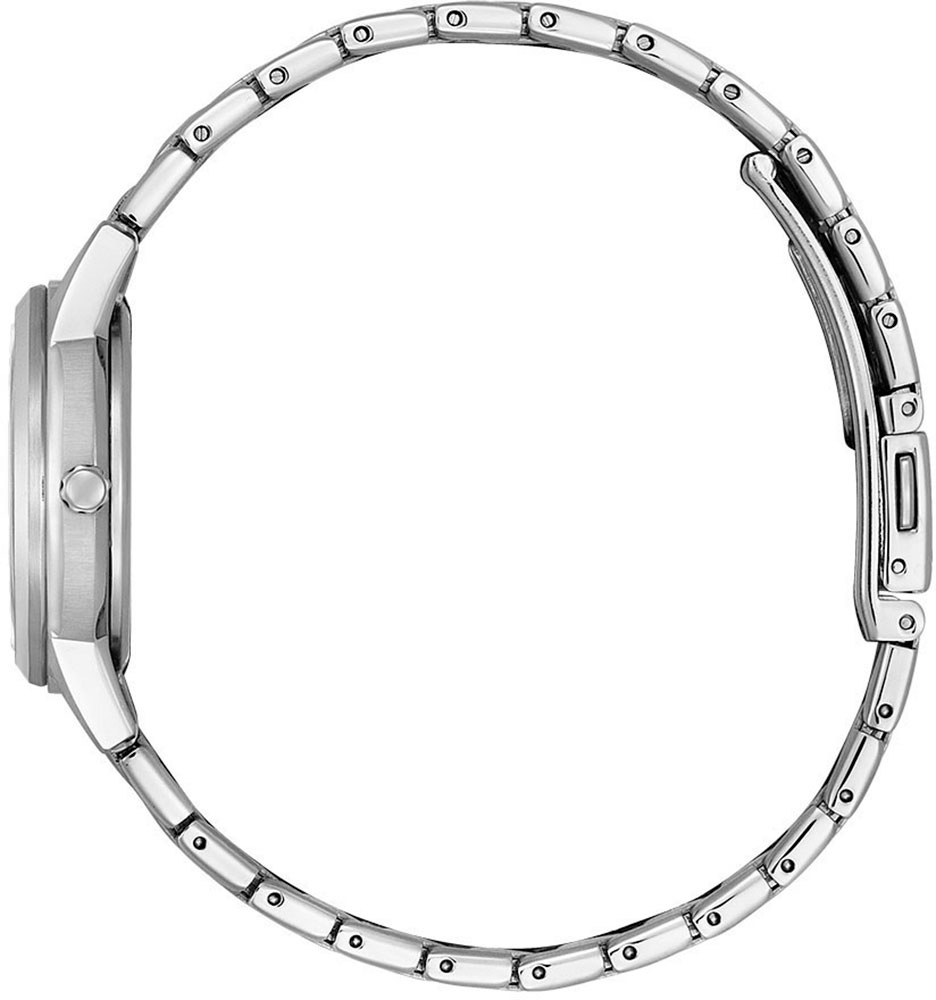 Citizen Solaruhr, Armbanduhr, Damenuhr, Datum, Kristallsteine, Edelstahlarmband