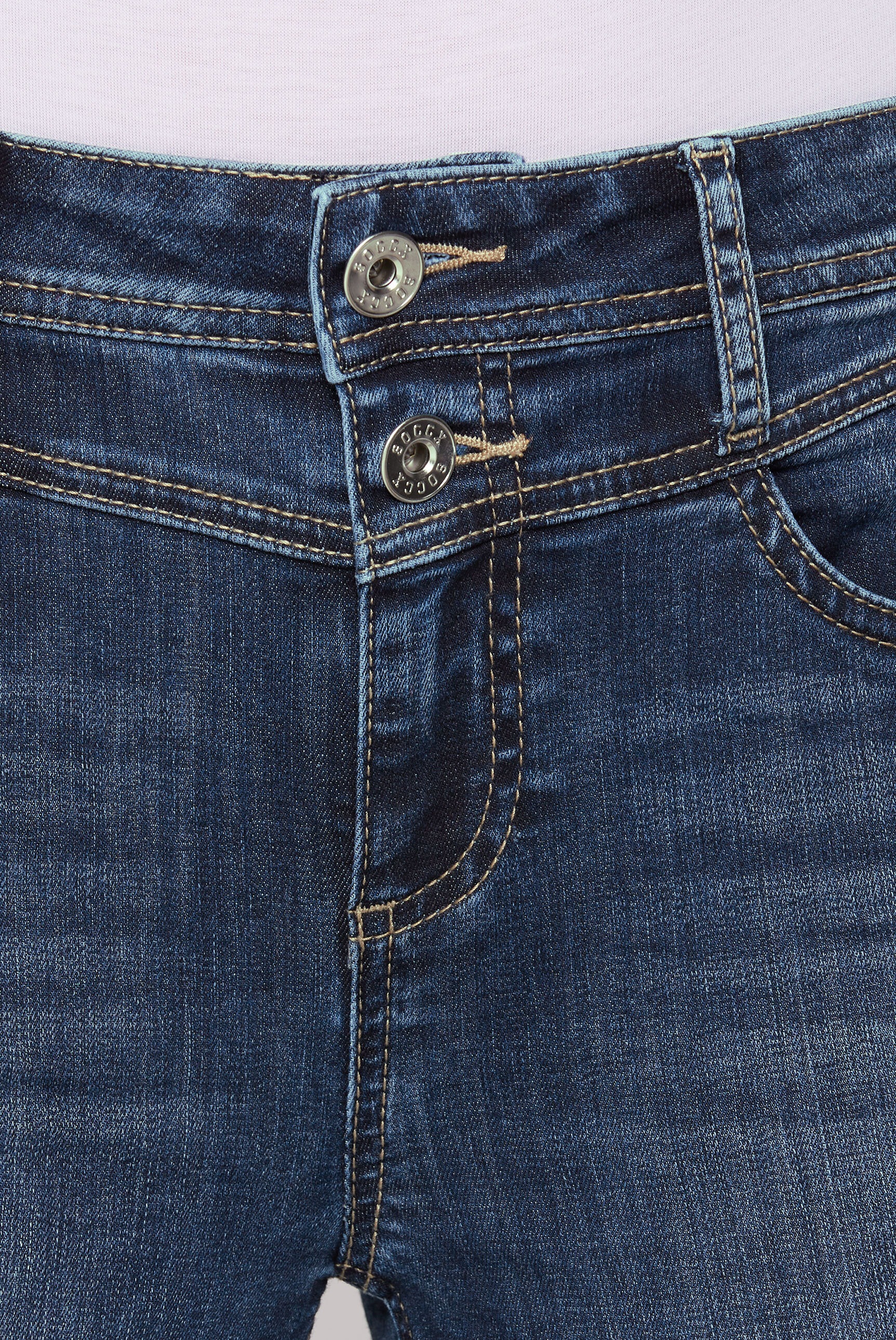 SOCCX Jeansshorts, mit zwei Knöpfen am Bund