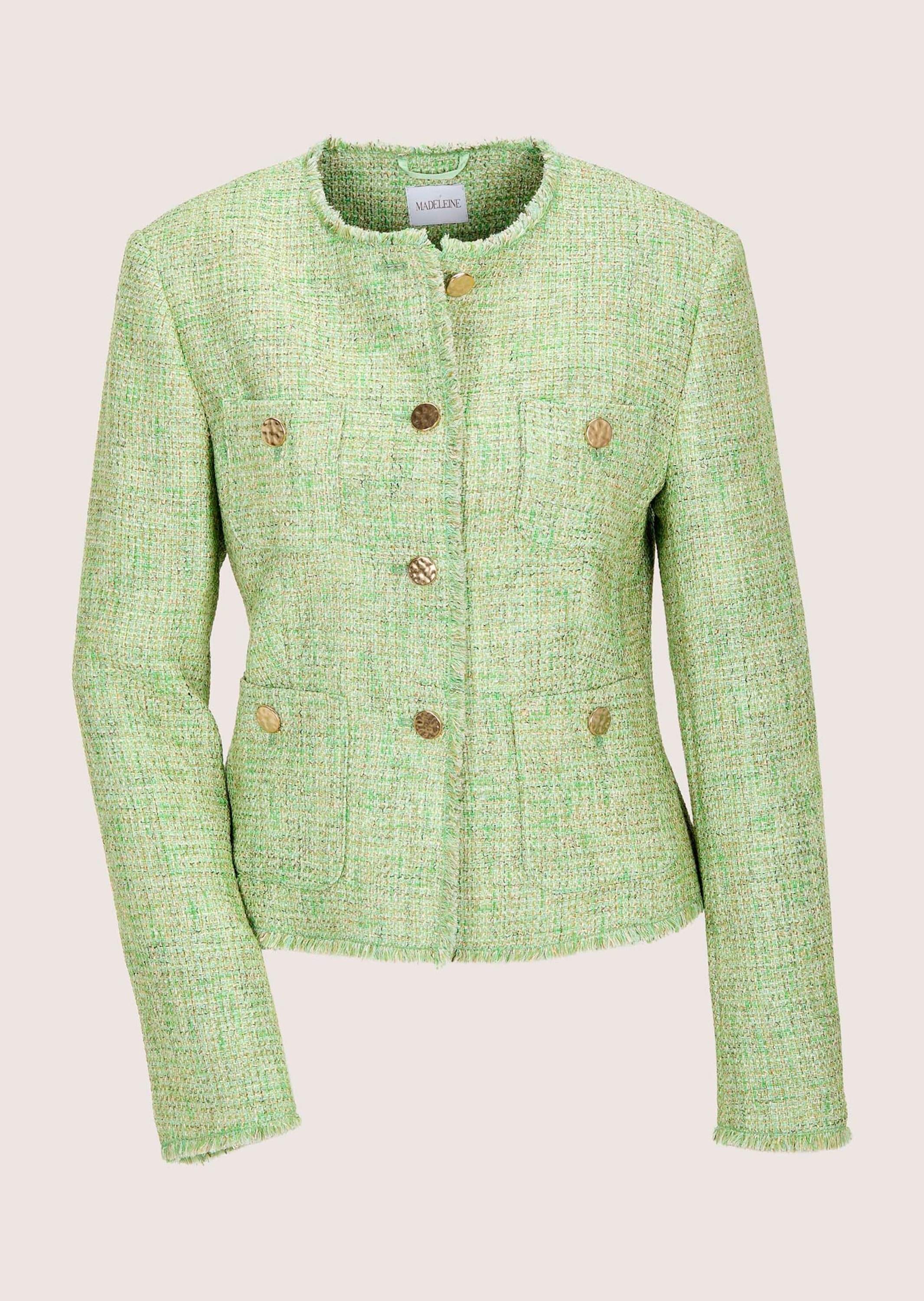 MADELEINE Jackenblazer "Blazer Tweed-Blazer mit Fransendetails" Fransendeta günstig online kaufen