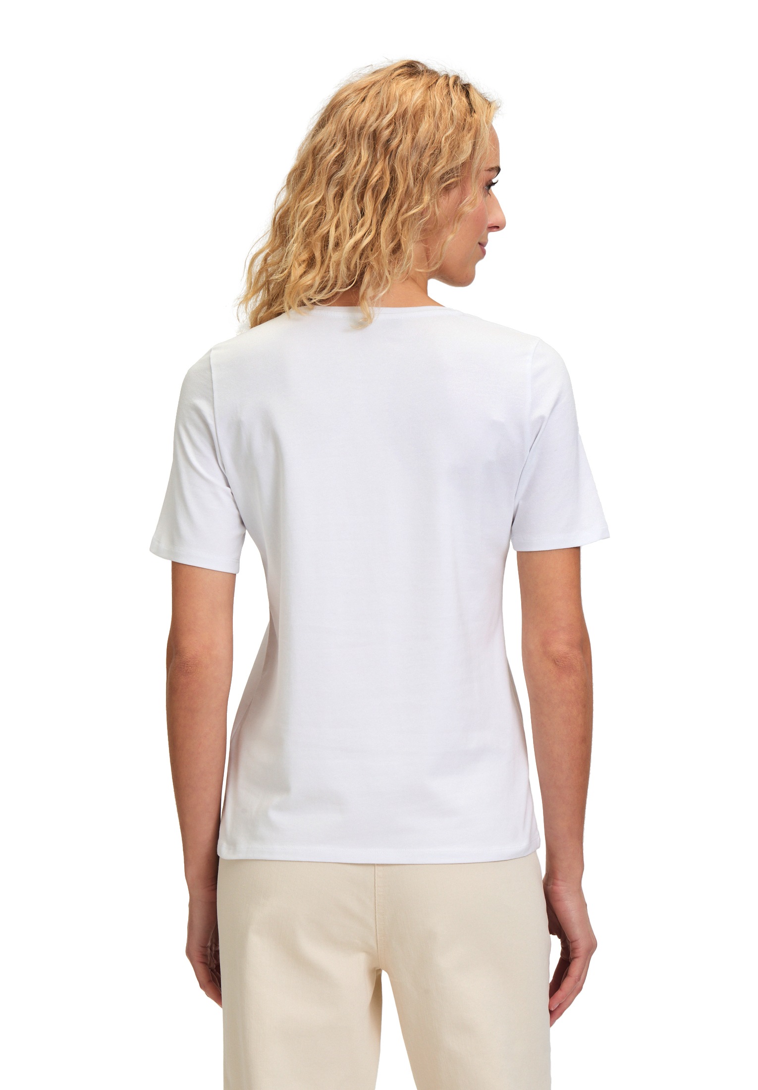 Betty Barclay Kurzarmshirt »Betty Barclay Damen Basic Shirt mit Aufdruck«, (1 tlg.), Glitzersteine