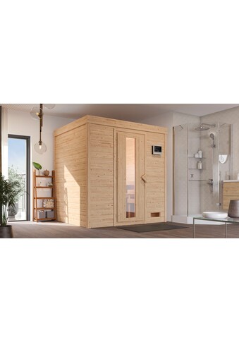 Sauna »"Collin" naturbelassen mit Ofen 3,6 kW Bio ext. Strg.«