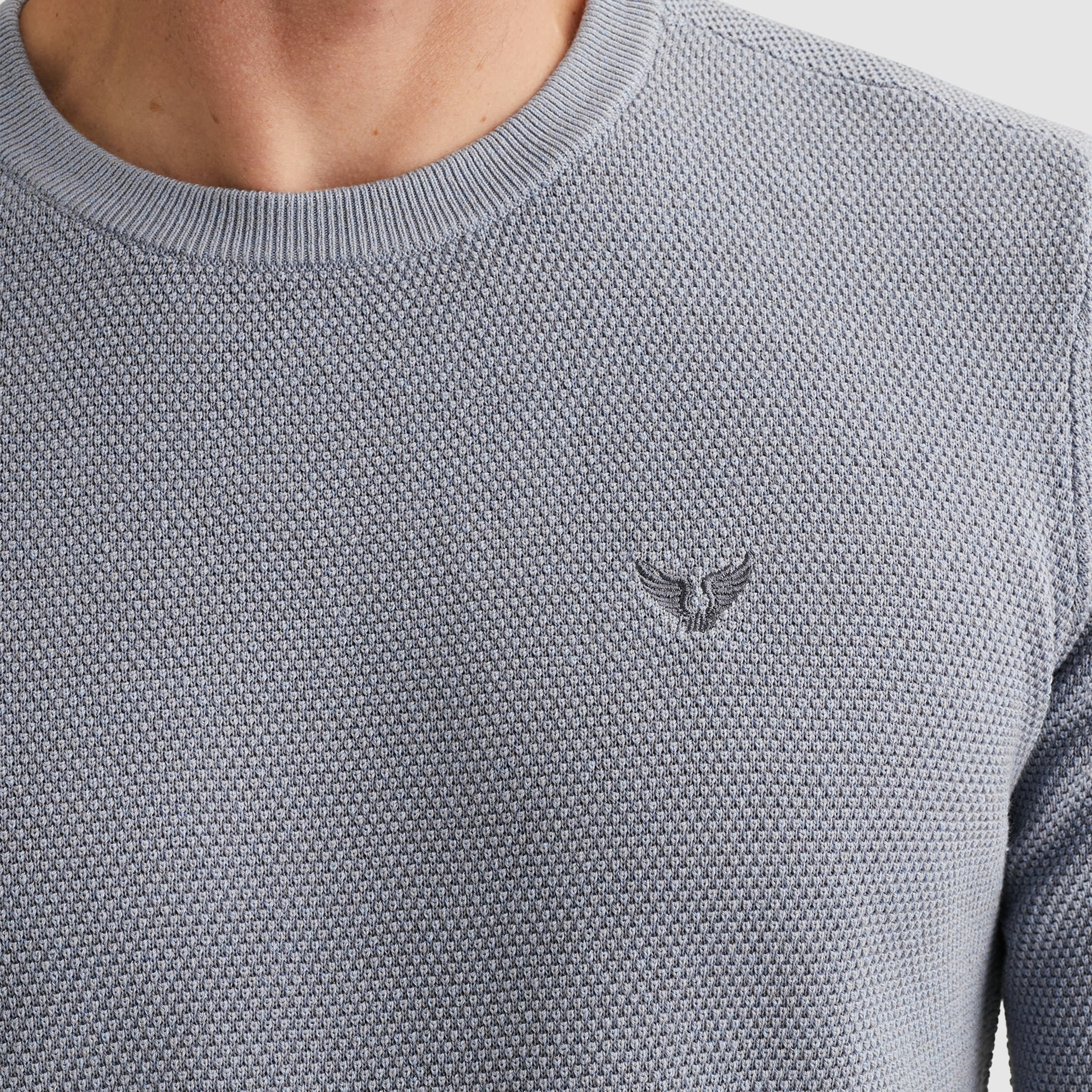 PME LEGEND Rundhalspullover mit Logo Stickerei