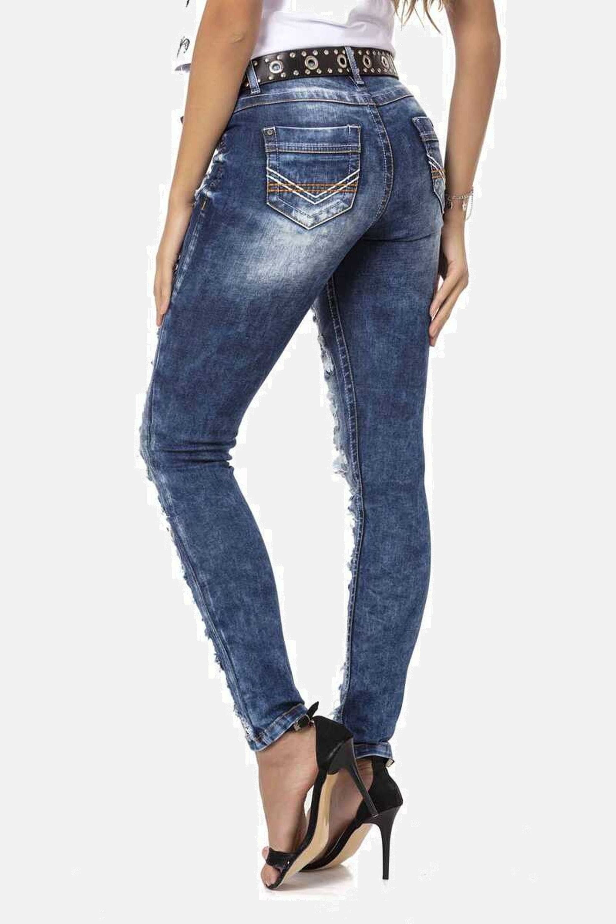 Cipo & Baxx 5-Pocket-Jeans »Jeans«, mit coolen Destroyed-Elementen, WD479