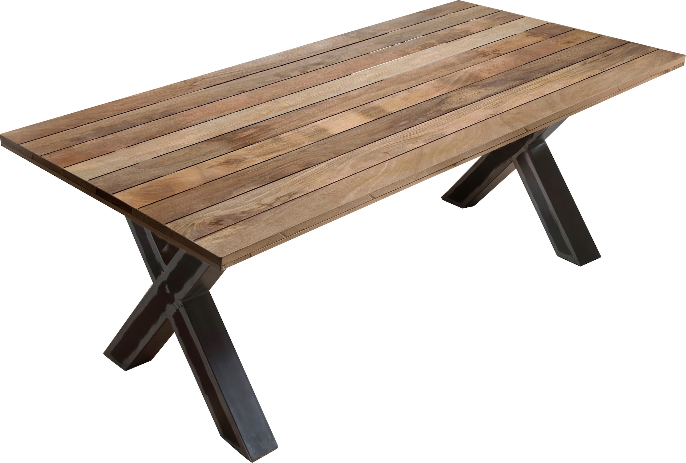 Möbilia Esstisch "Aletsch" gefertigt aus unbehandeltem Holz, recyceltes Ger günstig online kaufen