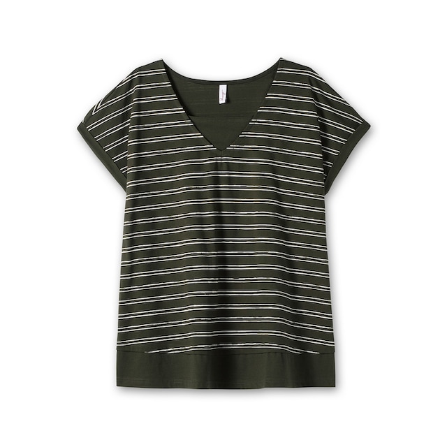 Sheego T-Shirt »Große Größen«, im Lagenlook, aus reiner Baumwolle online  kaufen | BAUR