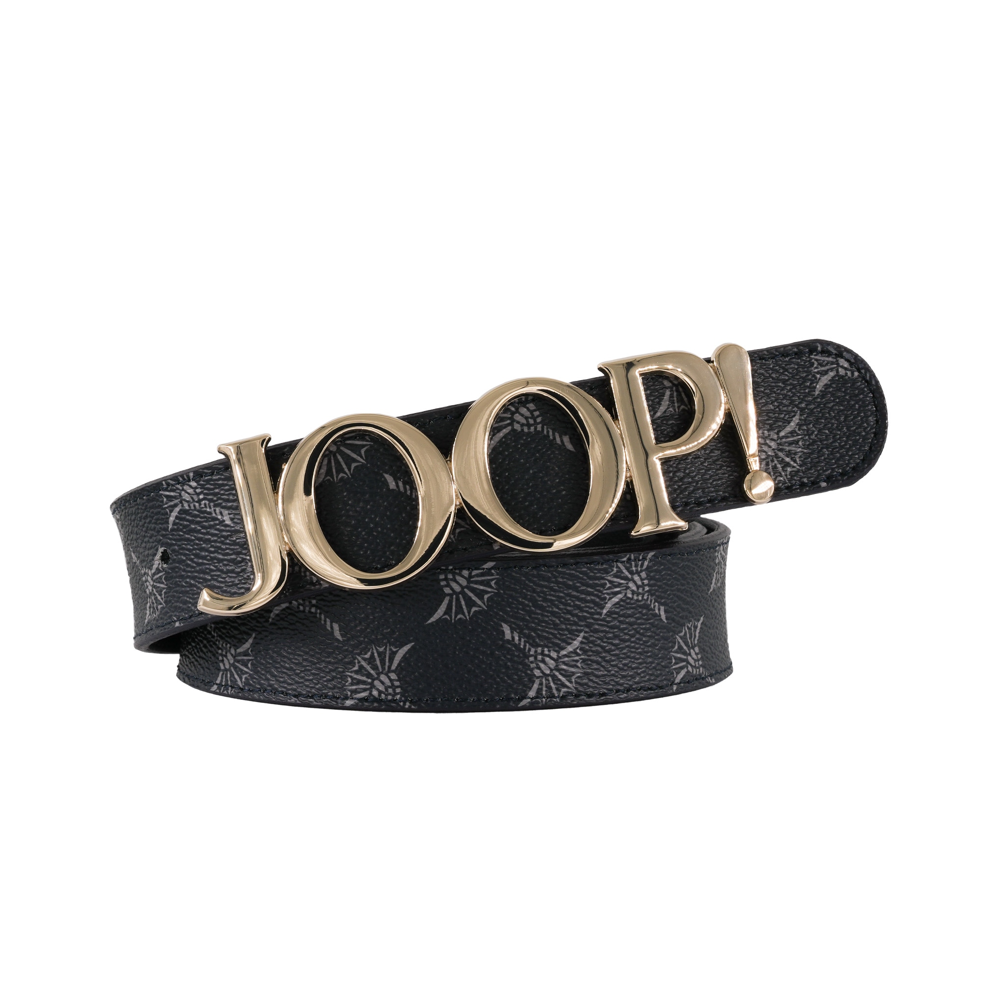 JOOP Koppelgürtel mit Cornflower-Alloverprint und Logo-Pin-Schließe