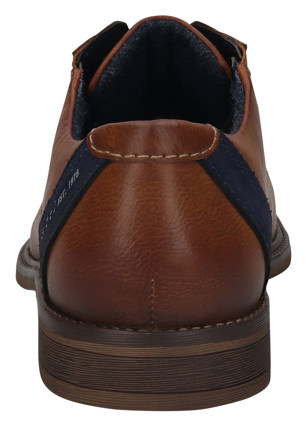 bugatti Schnürschuh, Anzugschuh, Business Schnürschuh mit modischem Fersen-Flag