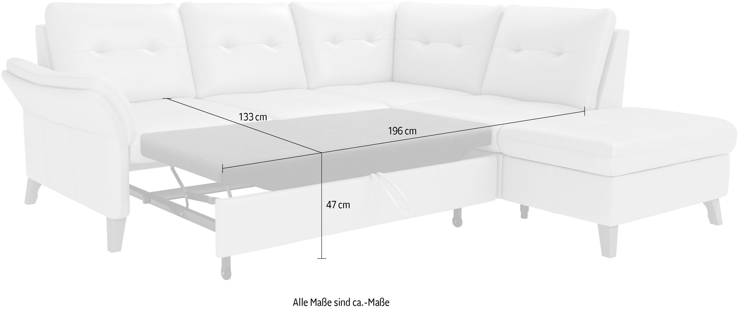 sit&more Ecksofa »Göteborg«, inkl. Sitztiefenverstellung, wahlweise mit Bettfunktion & Bettkasten