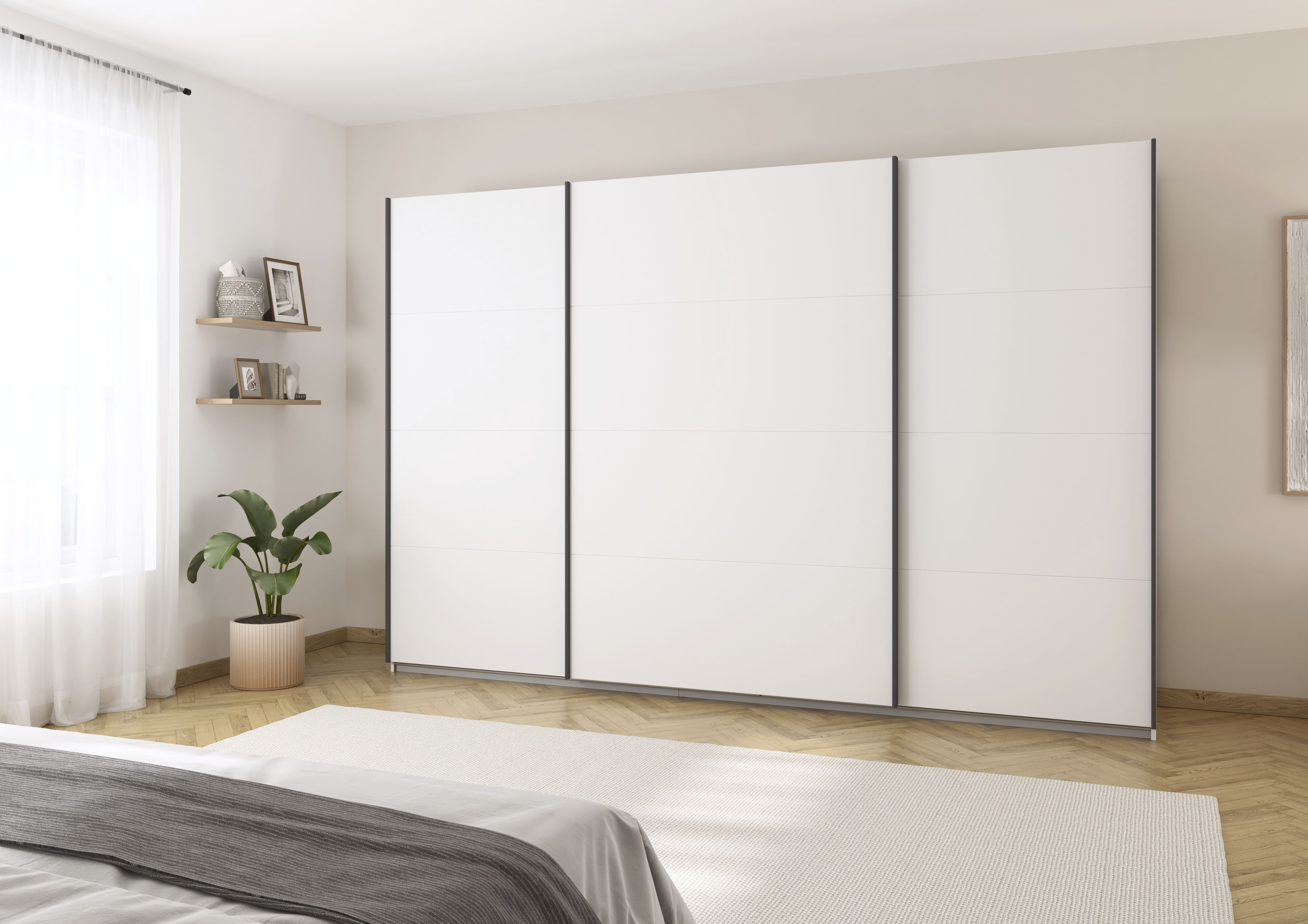 Thumbnail - rauch Schwebetürenschrank "Kleiderschrank Schrank Garderobe AGORDO mit Dekor- oder Hochglanzfront", (in zwei Griff-Farbe...