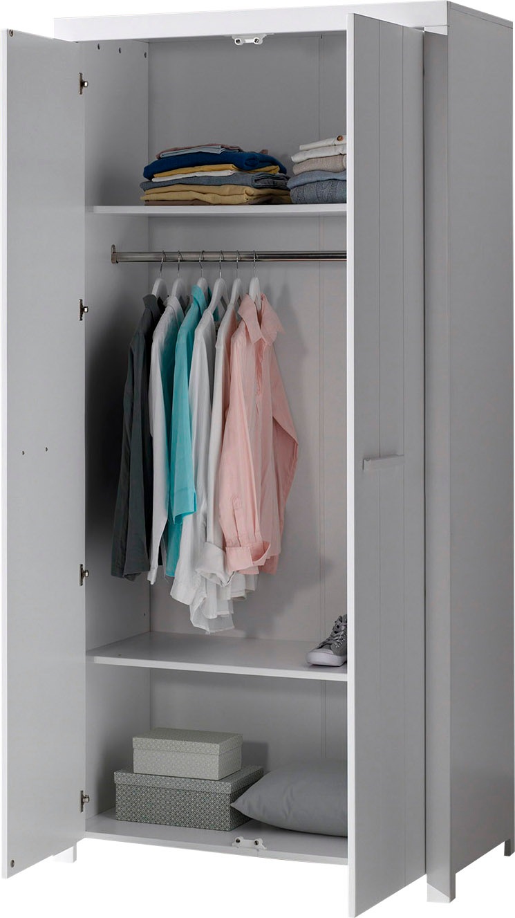 Vipack Kleiderschrank, (Made in Europe), Geräumiger 2-trg. Kleiderschrank in Landhaus Optik, 2 Fächer