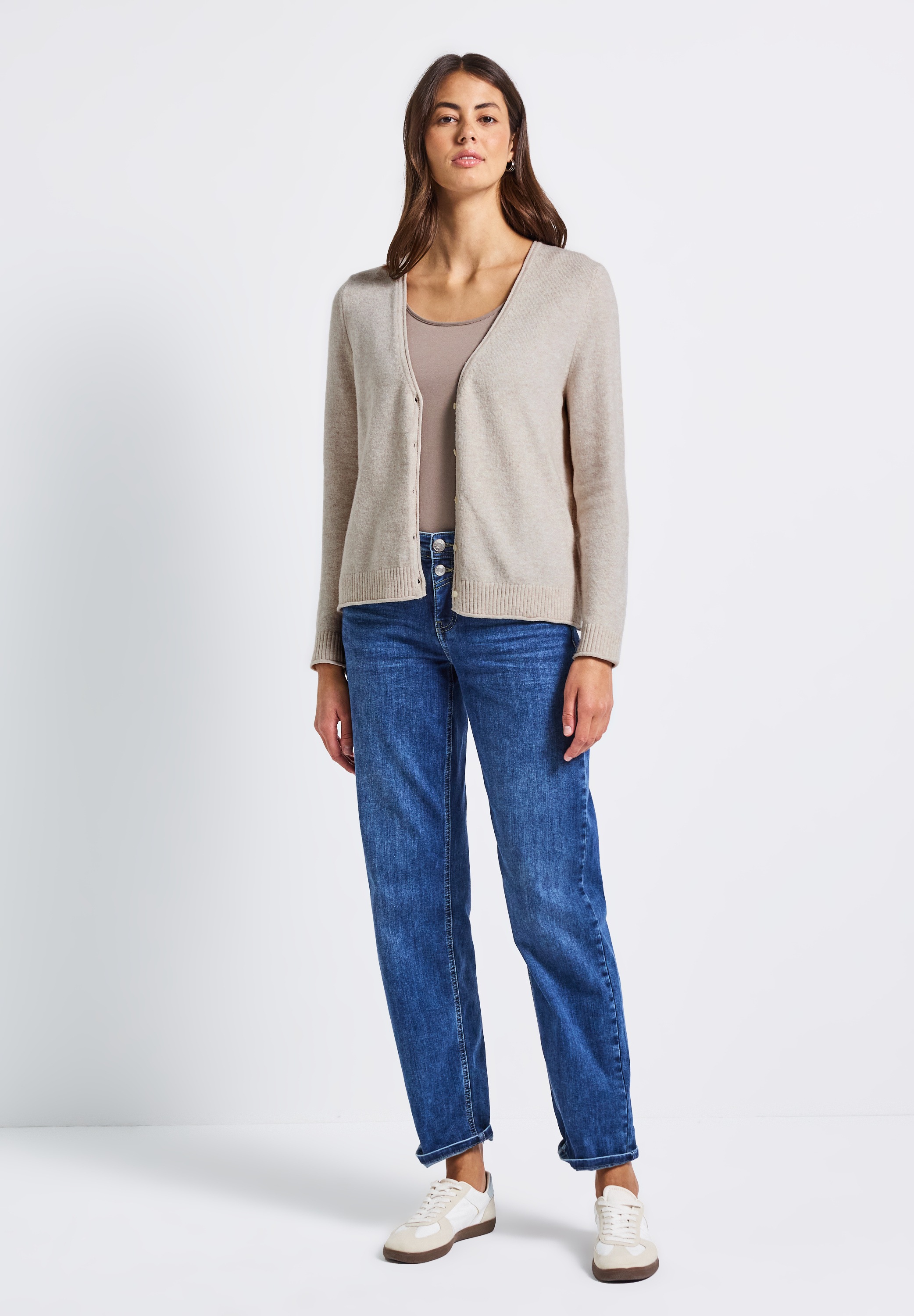STREET ONE Cardigan, aus Baumwolle mit Stretchanteil