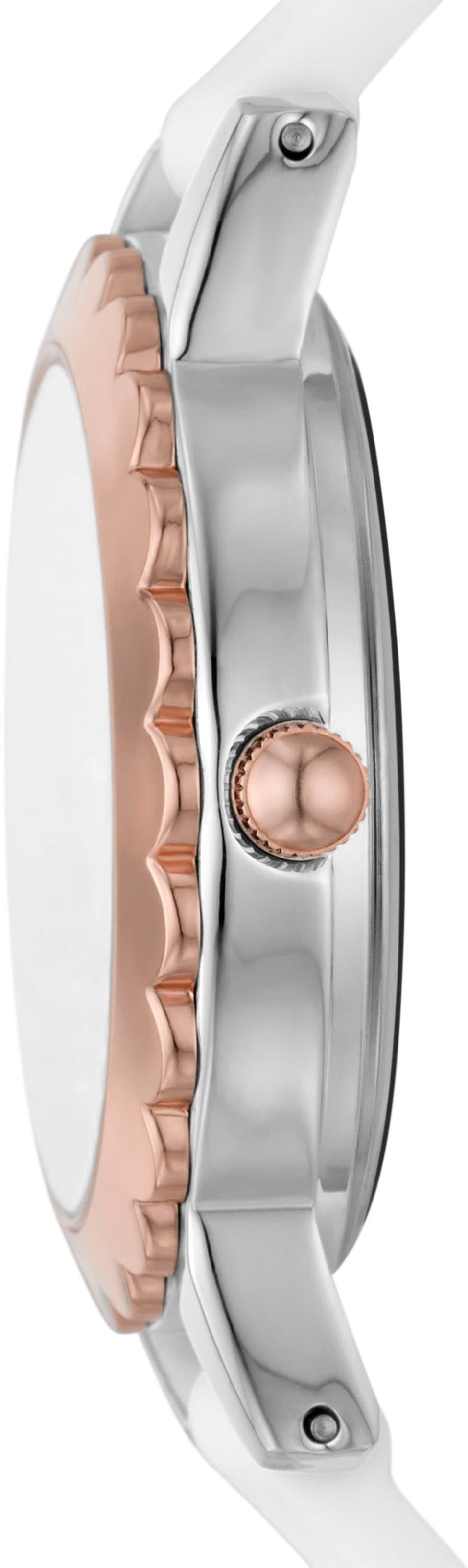 Skechers Quarzuhr »ANAHEIM«, Armbanduhr, Damenuhr, Silikonarmband, analog, Glassteine