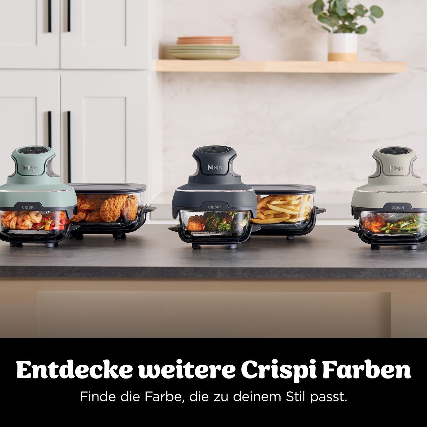 NINJA Heißluftfritteuse »CRISPi 4-in-1 Cyber Space - FN101EUGY« 1700 W tragbar