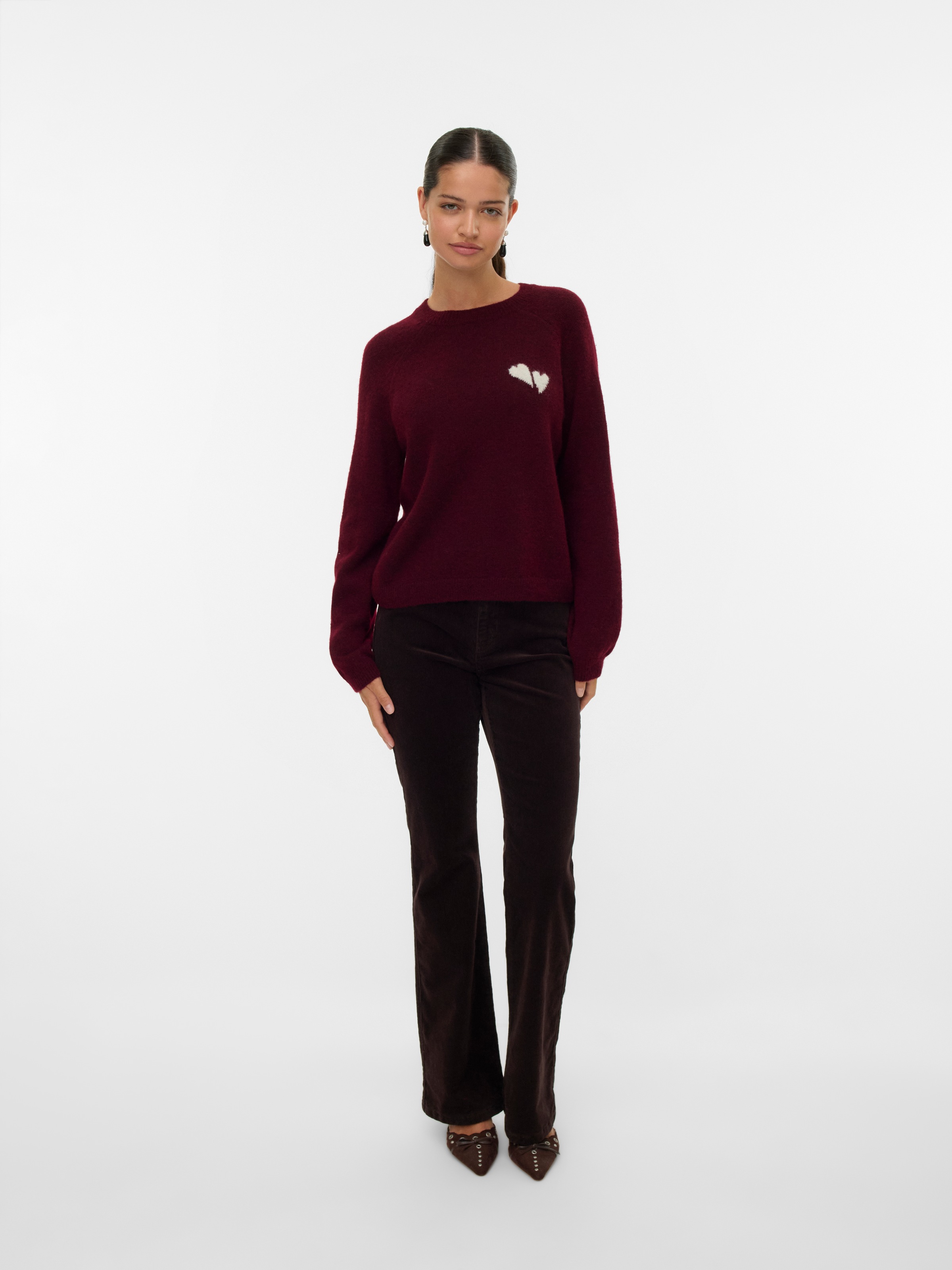 Vero Moda Strickpullover »VMBAM LS O-NECK PULLOVER BOO ENT«