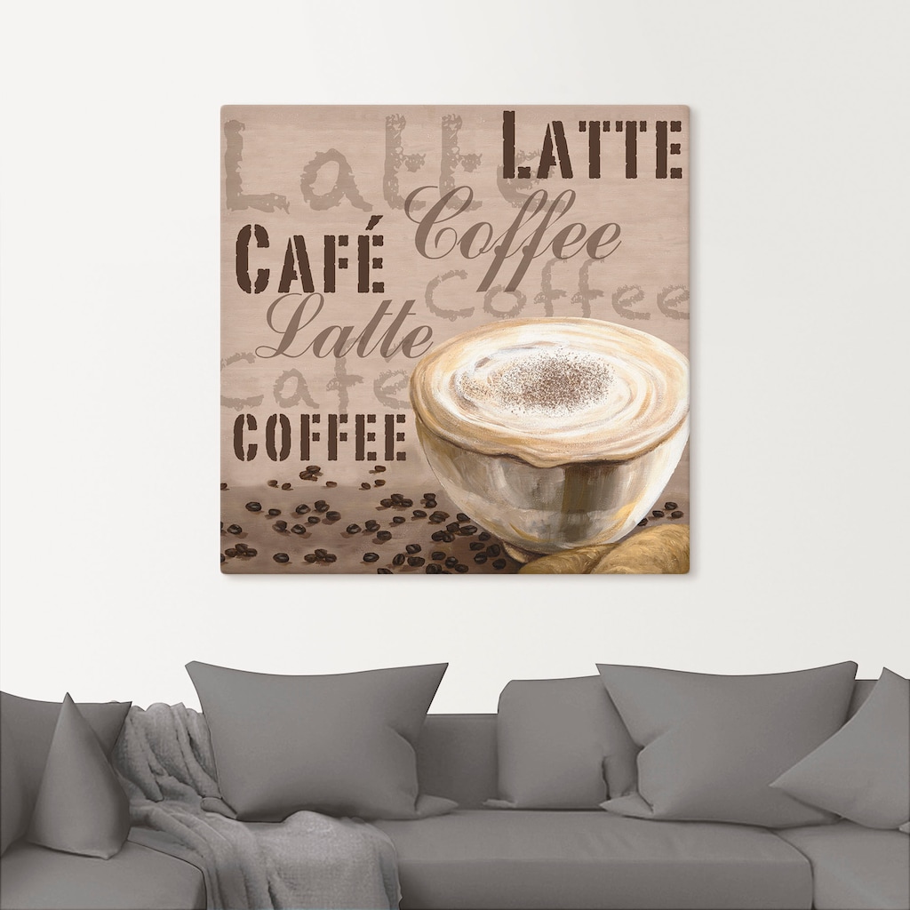 Artland Leinwandbild »Milchkaffee«, Getränke, (1 St.)