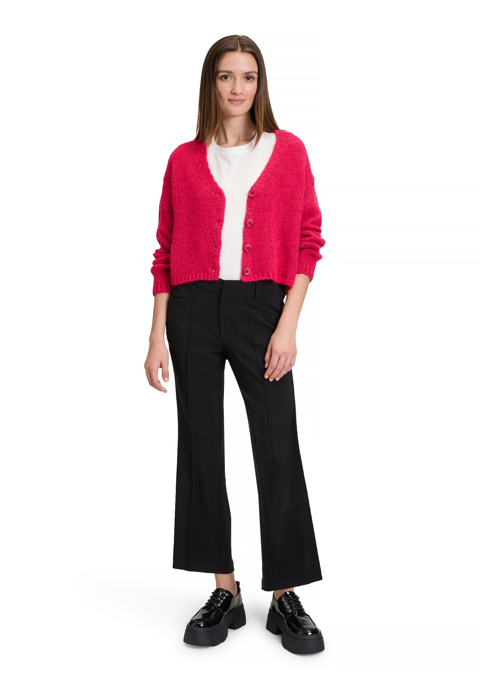 Cartoon Strickjacke »Cartoon Strick-Cardigan mit V-Ausschnitt«, Rippbündchen