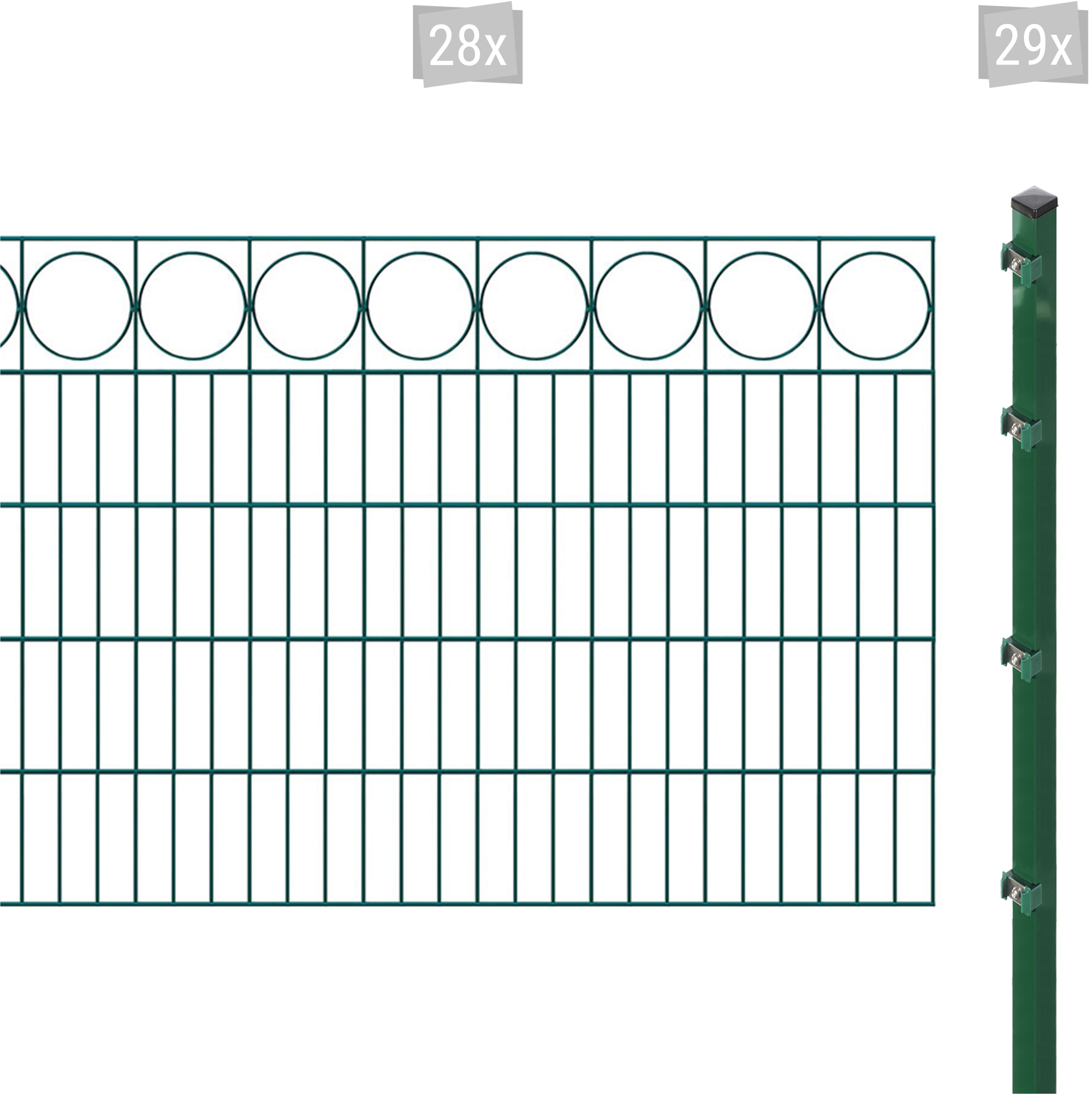 Arvotec "ESSENTIAL 100 zum Einbetonieren "Ring" mit Zierleiste" Zaunhöhe 100 cm, Zaunlänge 2 - 60 m