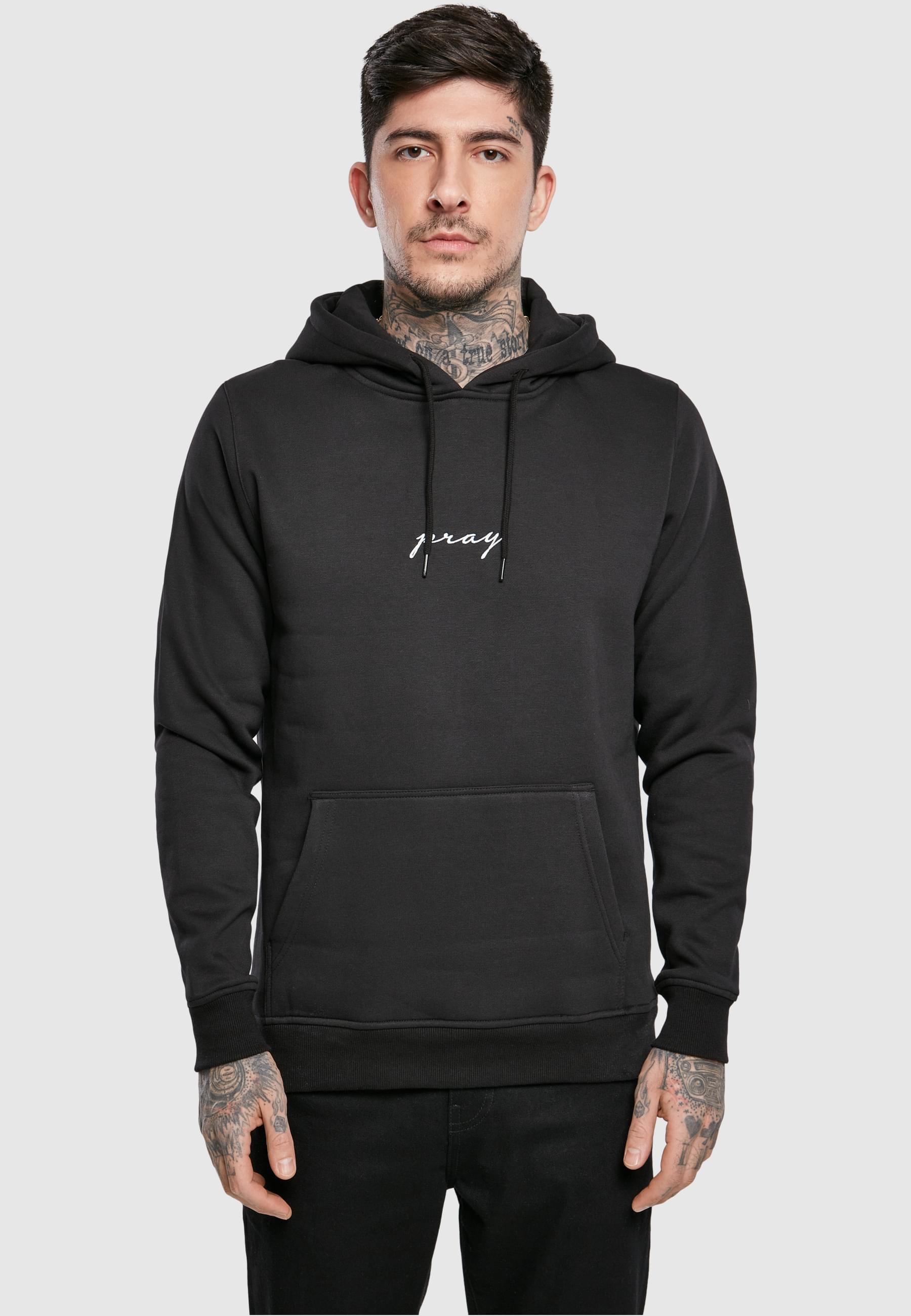 MisterTee Sweatshirt »MisterTee Herren Pray EMB Hoody«, (1 tlg.)