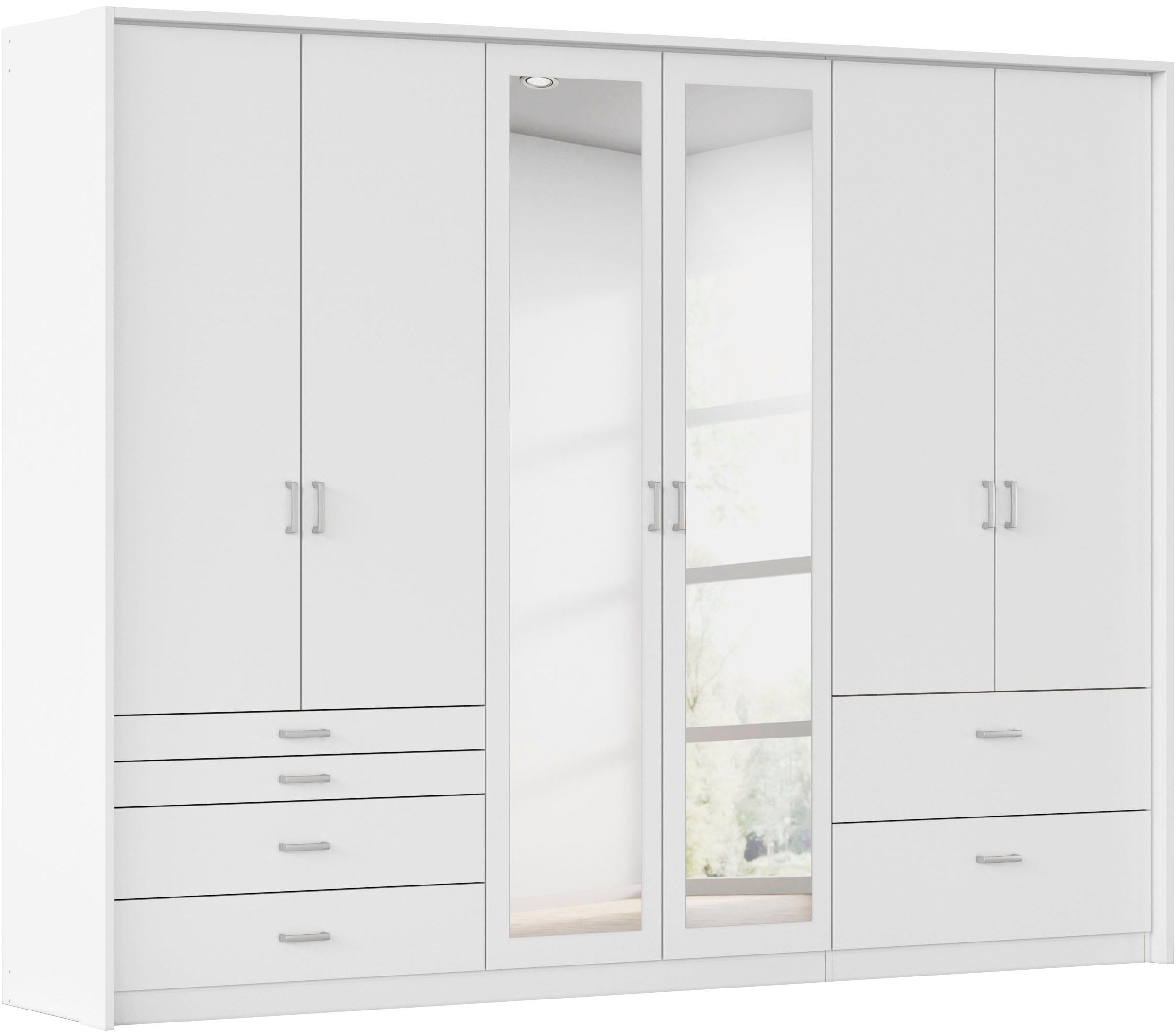 rauch Drehtürenschrank "Kleiderschrank Schrank Garderobe Wäscheschrank WILDBERG" Breiten 230/275 cm, Höhen 212/231 cm, mit 6 Schubladen, obere Schublade mit Holz-Einteilung MADE IN GERMANY