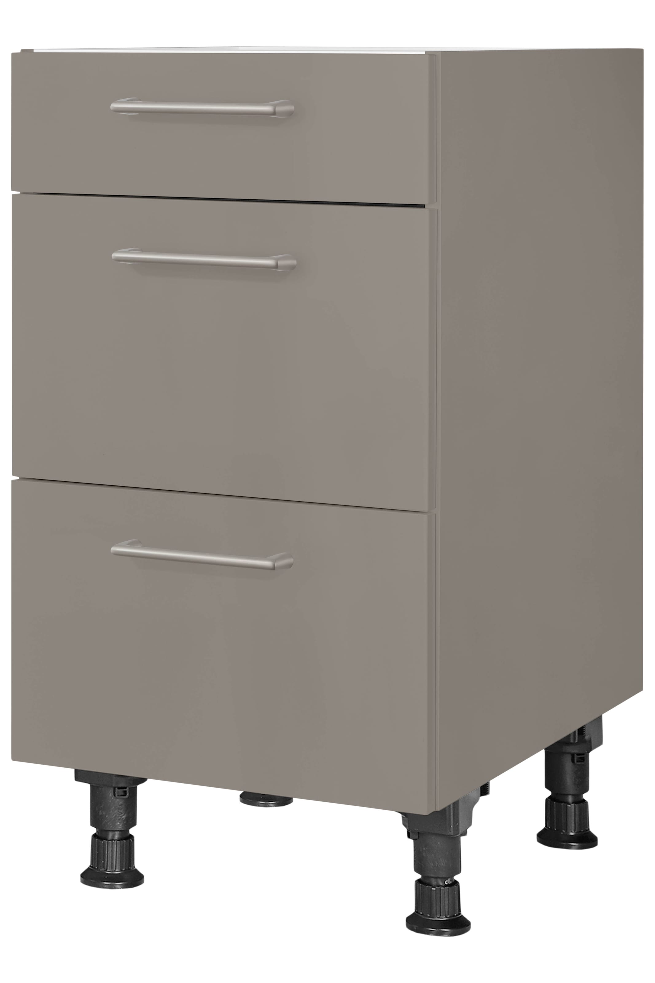 nobilia Unterschrank ""Laser", vormontiert, mit höhenverstellbaren Sockelfü günstig online kaufen