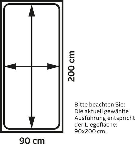 Boxbett, grau (hellgrau), B:104cm L:214cm, Bezug der Obermatratze: 100% Polyester, abnehmbar und waschbar bis 60C;Box und Kopfteil: Mikrovelours (100% Polyester), WESTFALIA SCHLAFKOMFORT, Komplettbetten, Boxspringbett, mit Motor 3