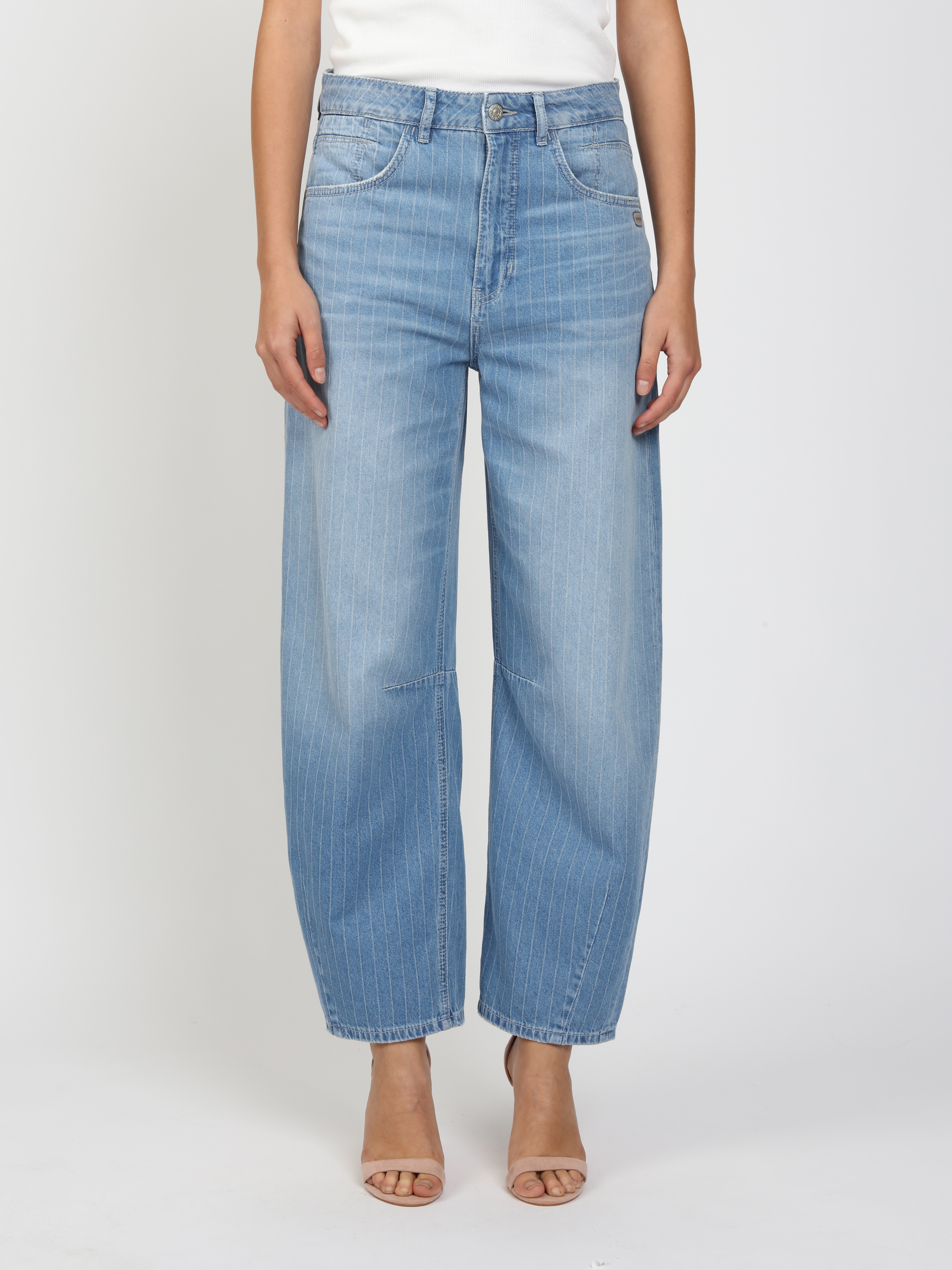GANG Loose-fit-Jeans "94SARINA" mit eingewebten Streifen, Barrel Fit