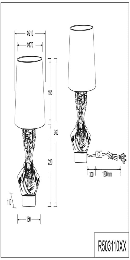 TRIO Leuchten Schreibtischlampe »Albert«, 1 Höhe 36cm Schirm Design BAUR Büste silber&weiß Schalter | Kopf - flammig-flammig, Tischleuchte