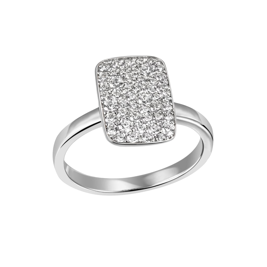 Firetti Fingerring »Schmuck Geschenk Silber 925 Silberring Quadrat«