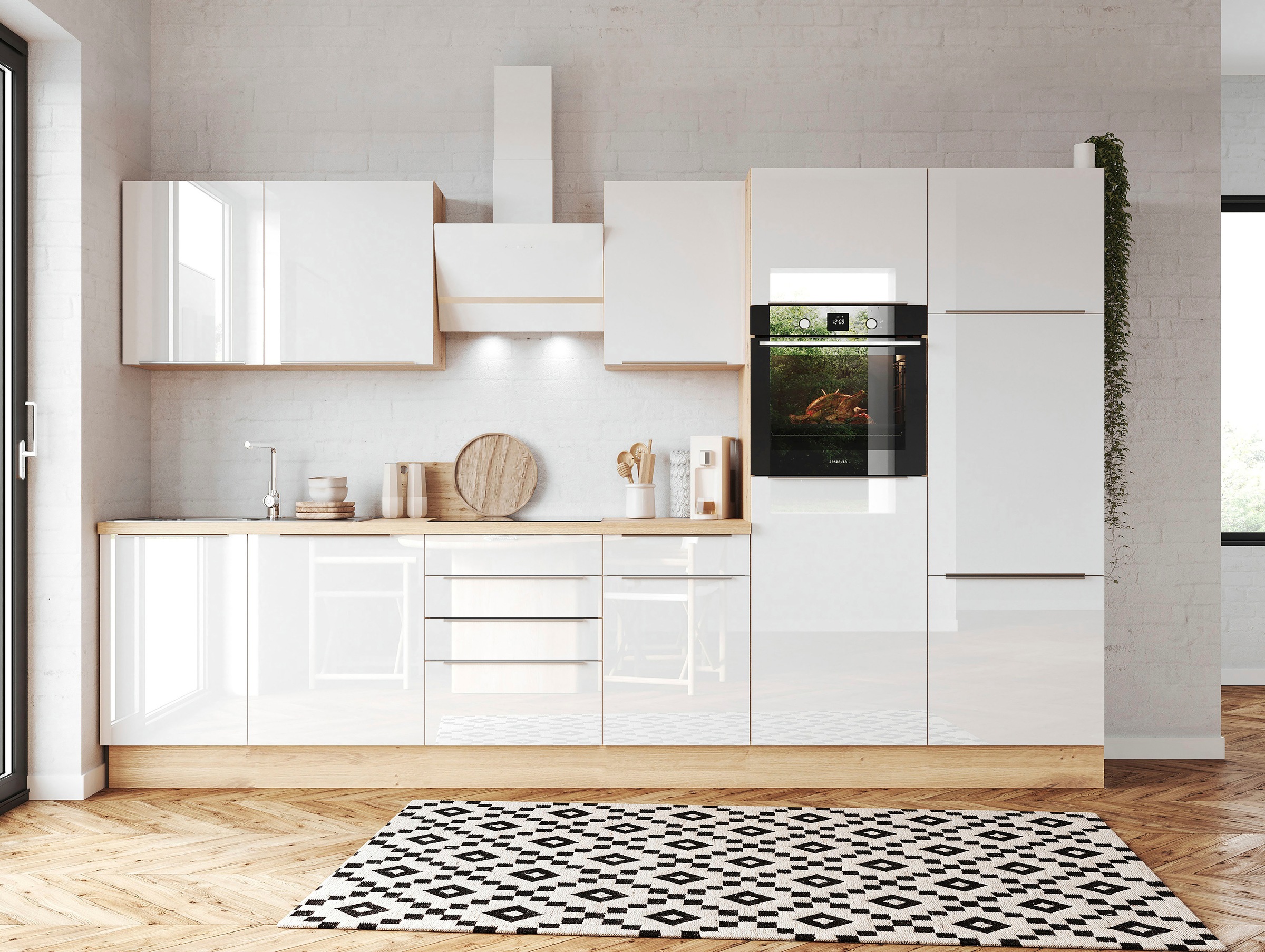 RESPEKTA Küchenzeile "Safado aus der Serie Marleen" Breite 340 cm, mit Soft günstig online kaufen