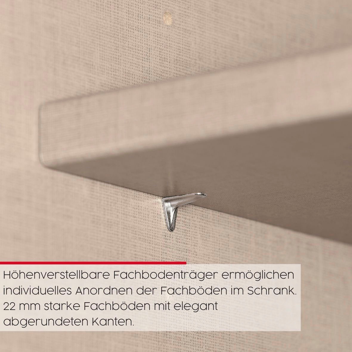 rauch Schwebetürenschrank »Kleiderschrank Schrank Garderobe Wäscheschrank TEGIO«, mit hochwertigen Holzdekoraufleistung und Glasfront MADE IN GERMANY
