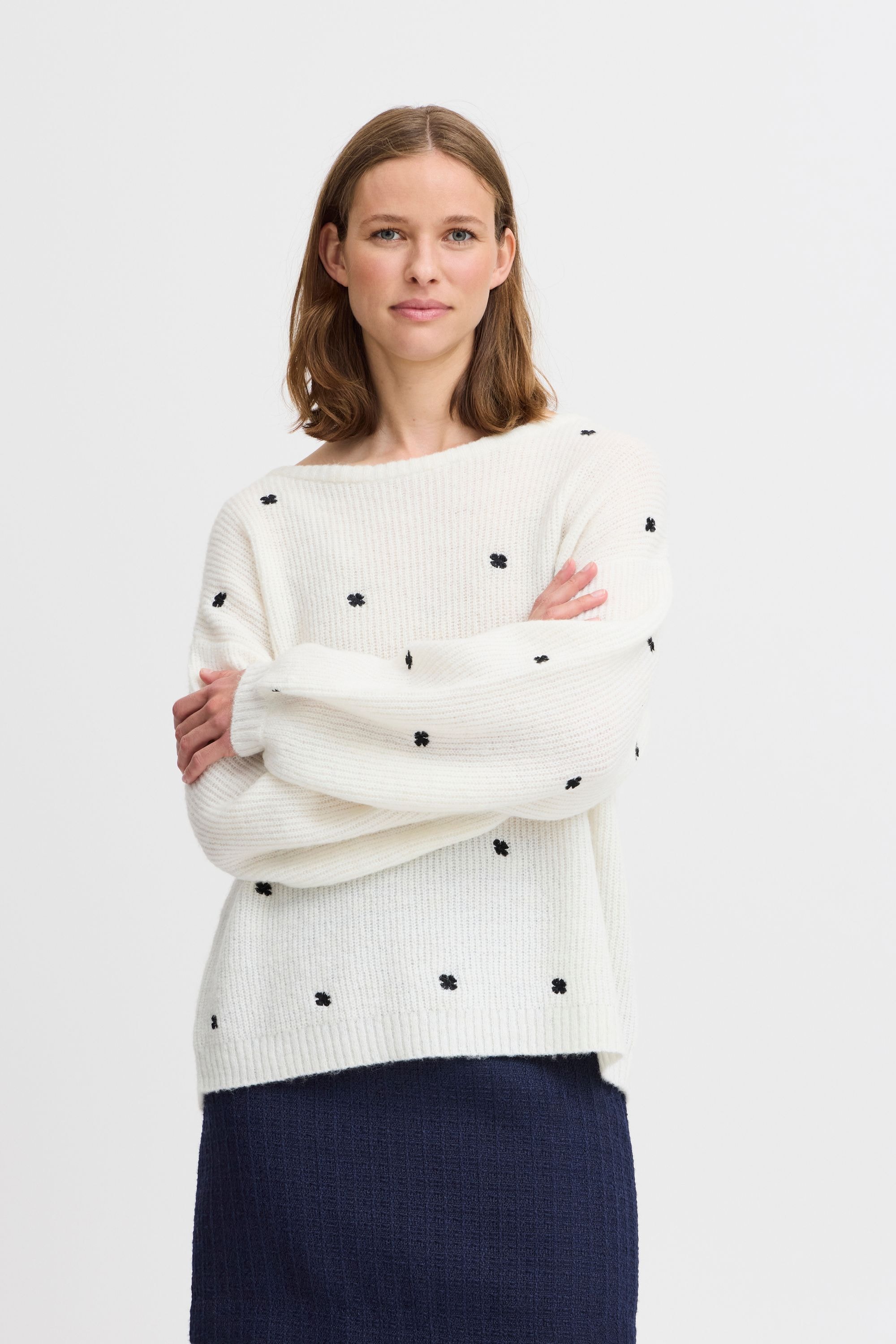b.young Strickpullover »Strickpullover BYOTIKI EMBROIDERY JUMPER -«