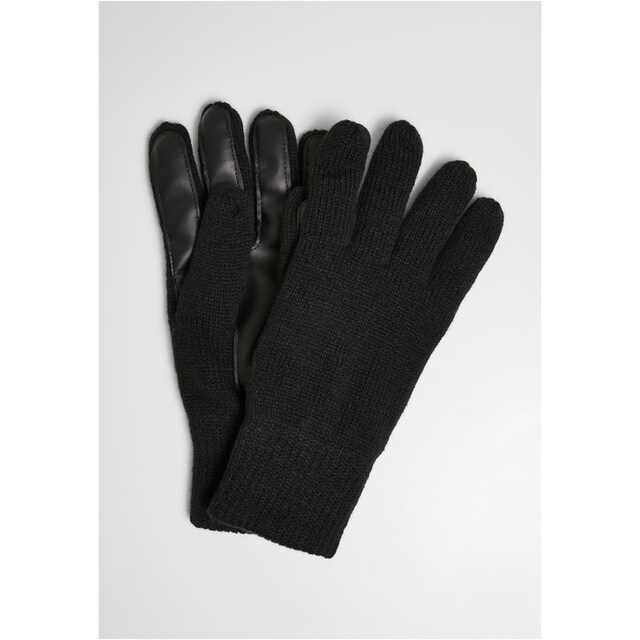 URBAN CLASSICS Baumwollhandschuhe »Unisex Synthetic Leather Knit Gloves«  für kaufen | BAUR