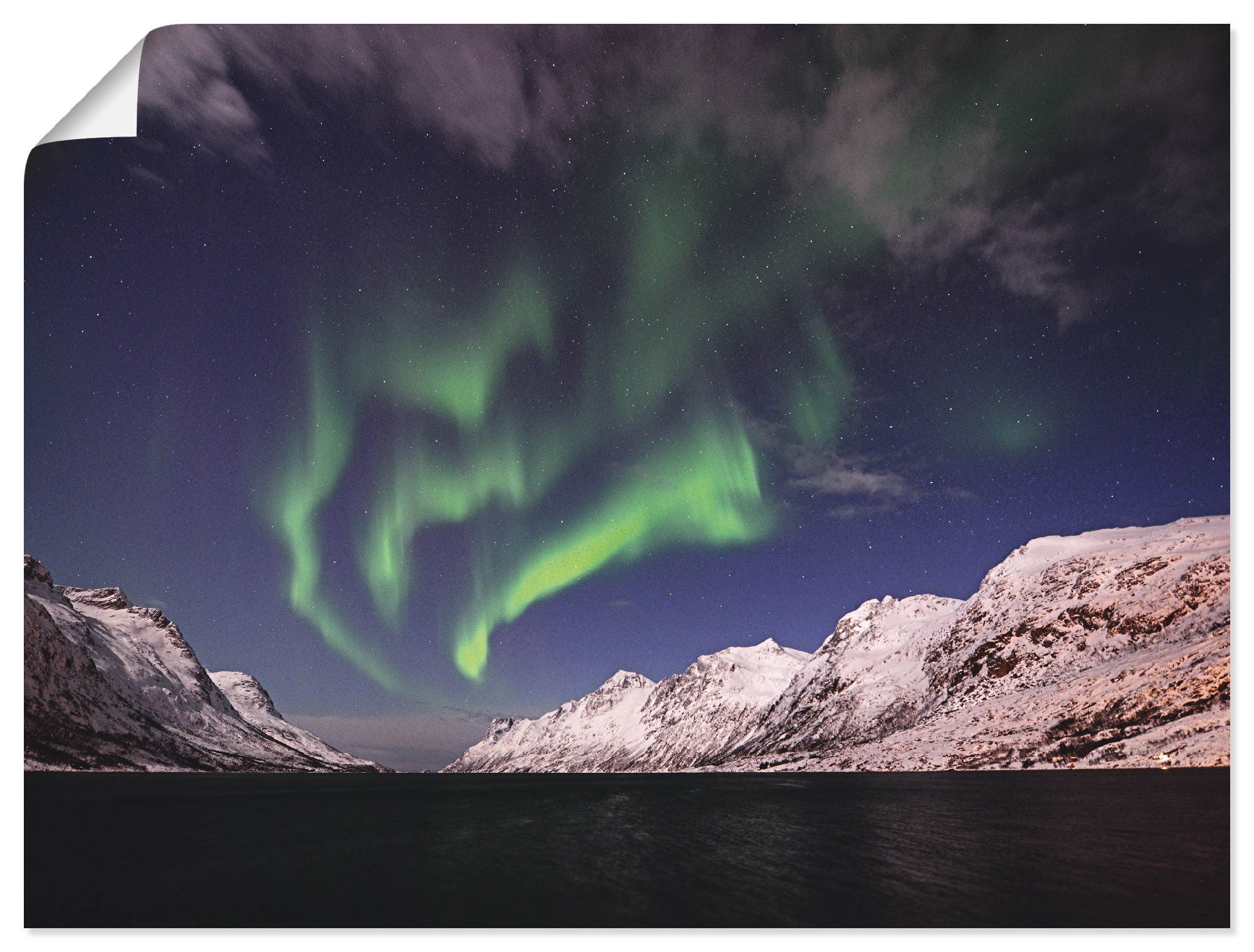 Artland Poster »Nordlicht Norwegen I«, Himmel, (1 St.), als Alubild, Leinwandbild, Wandaufkleber oder Poster in versch. Größen