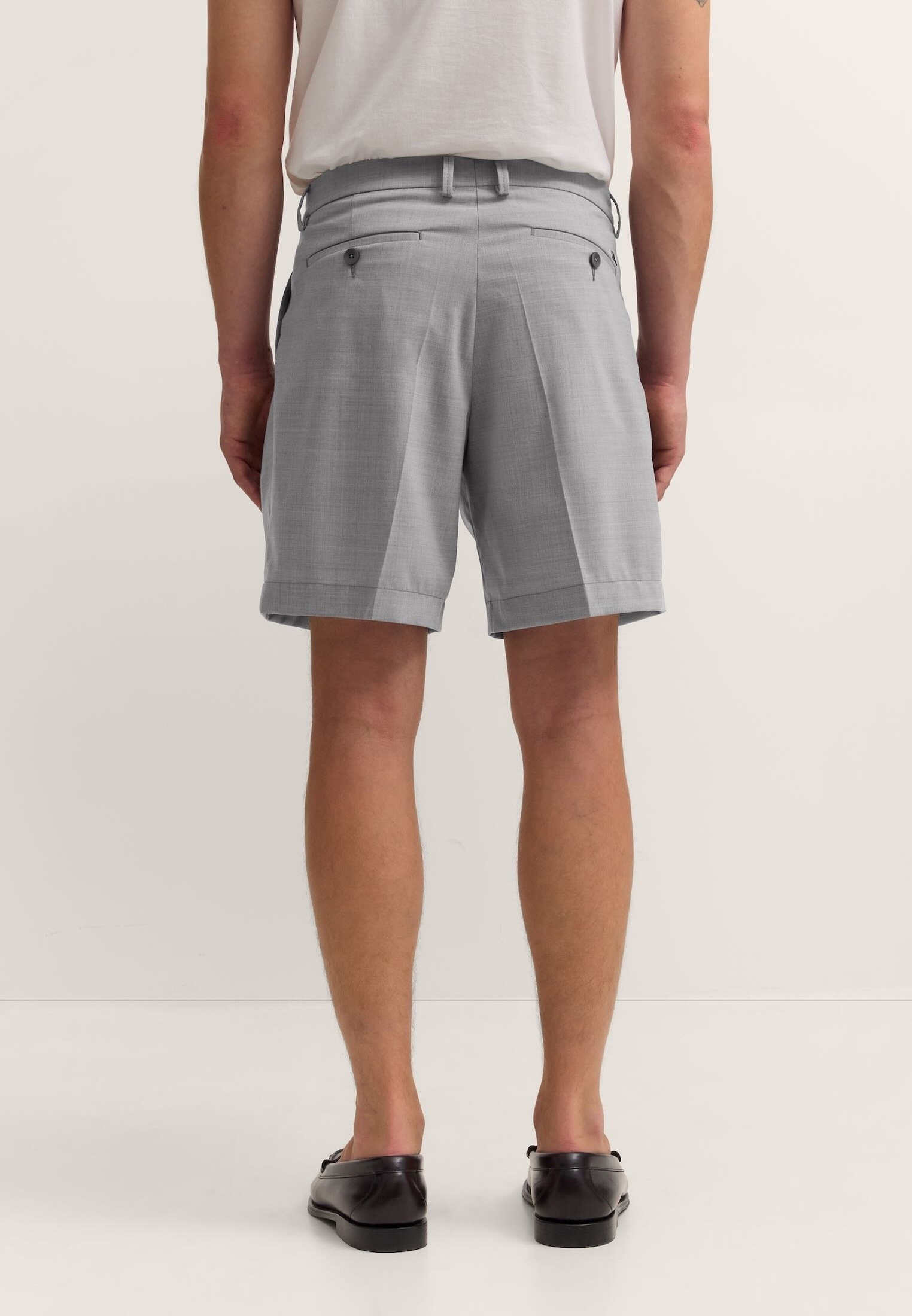 bugatti Shorts "Loose Fit" aus Woll-Baumwoll-Mix mit Struktur günstig online kaufen