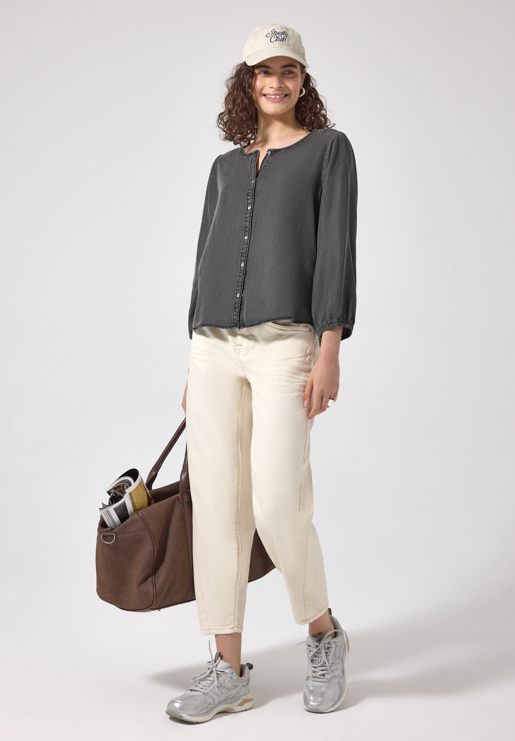 STREET ONE STUDIO Jeansbluse in Denim-Optik