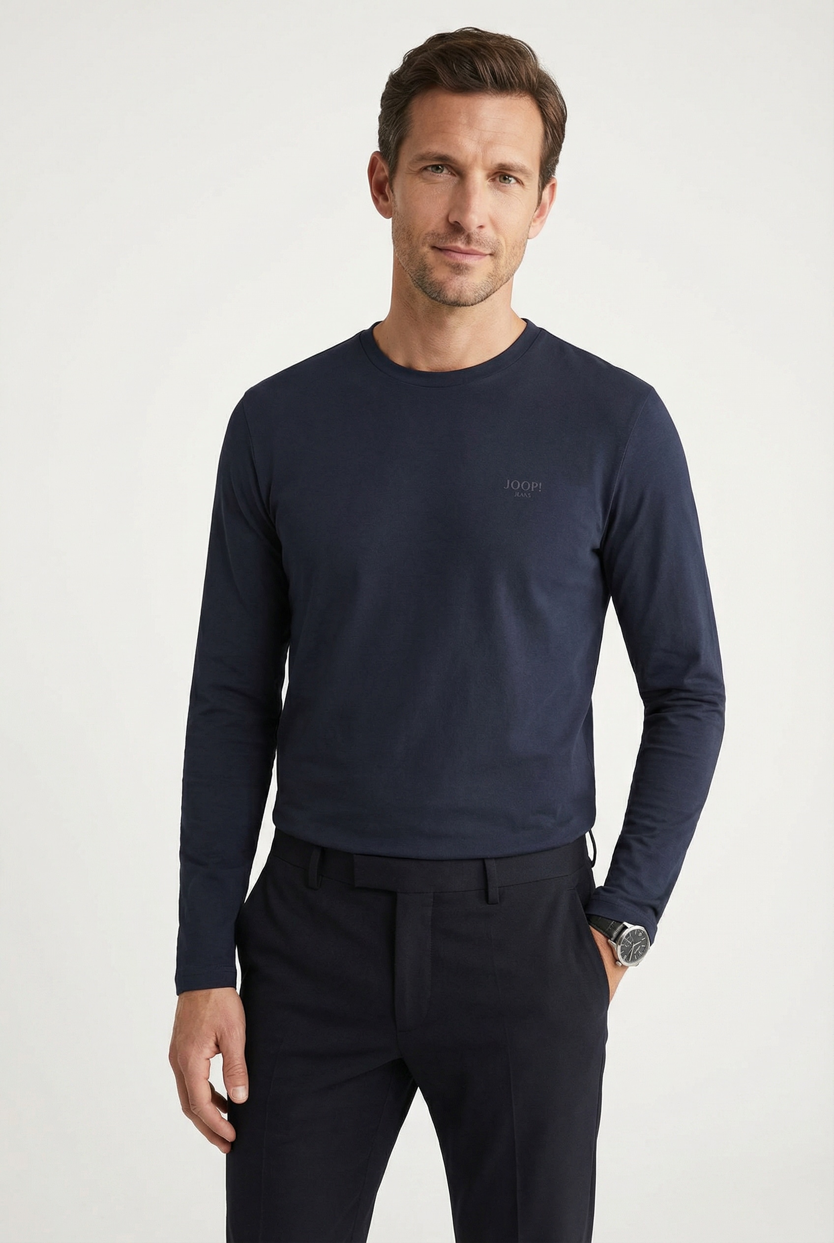 Joop Jeans Langarmshirt "JJJ-33Alphis-L" mit Logostickerei