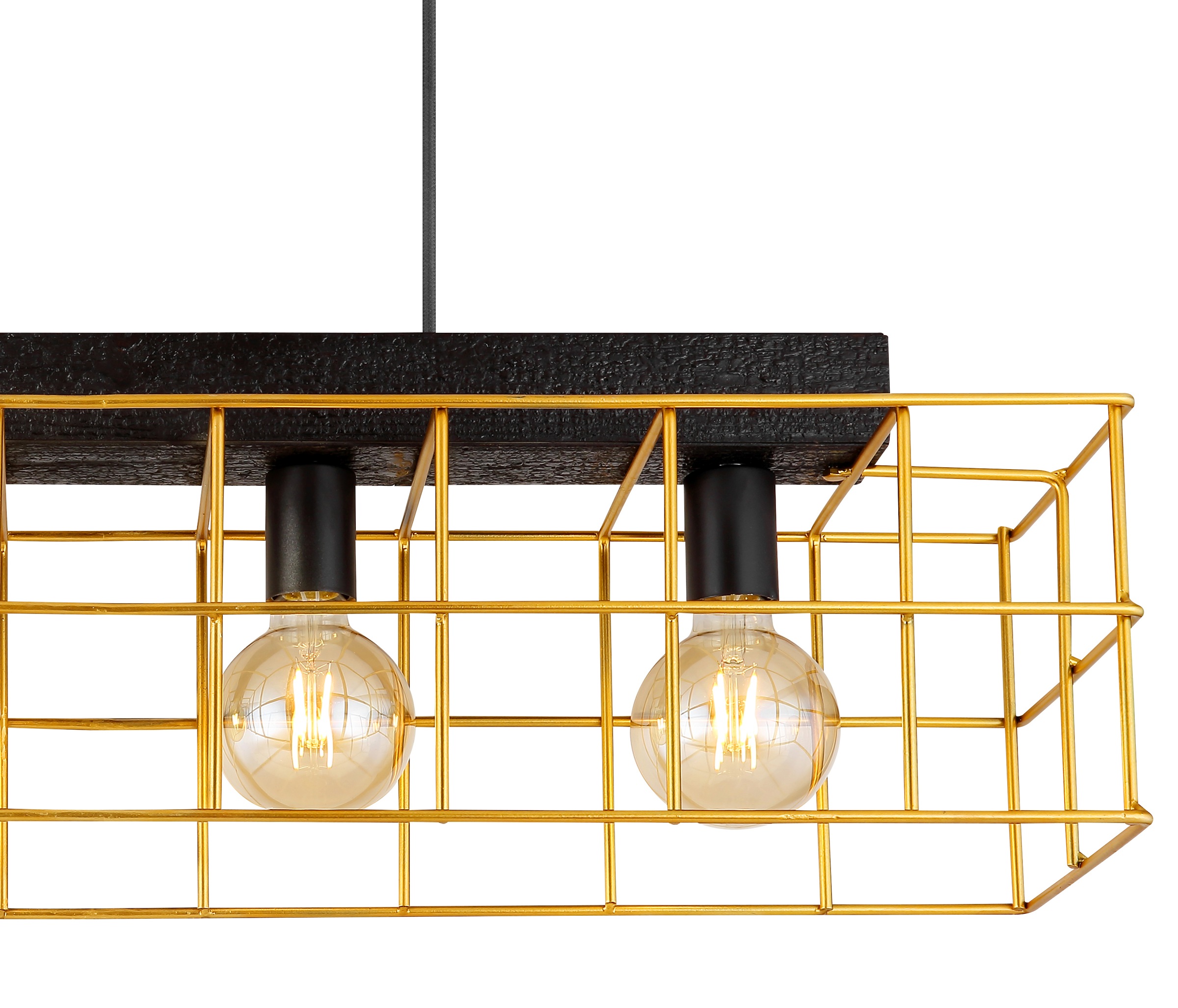 GLOBO LIGHTING Hängeleuchte »MERRIL« E27 1 Stk. Hängelampe Käfig Betonstahl Gitter schwarz Industrielook